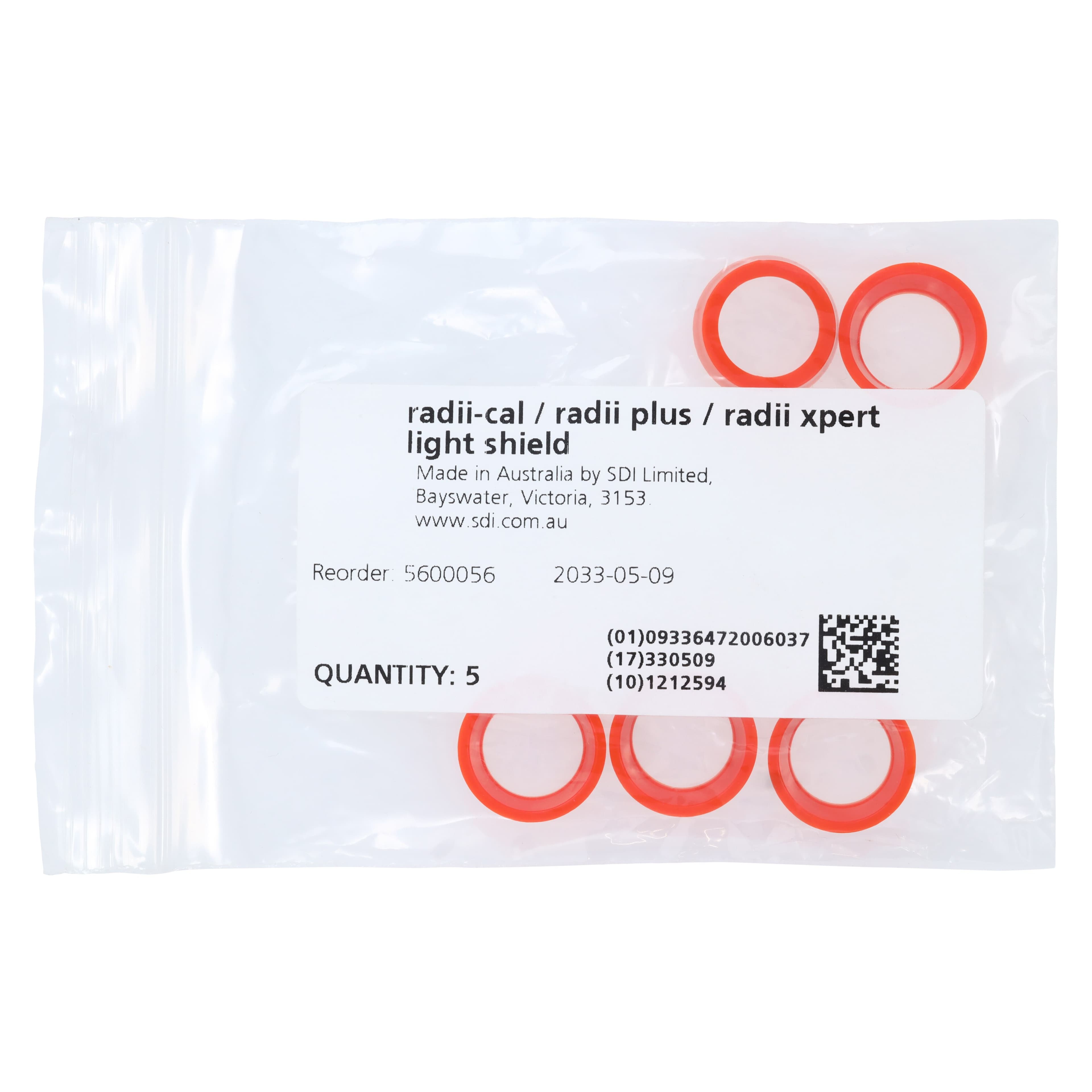 Radii Plus LED Curing Light Replacement Light Shields, Red, Disposable, 5/Pkg, 5600056 thumbnail 3
