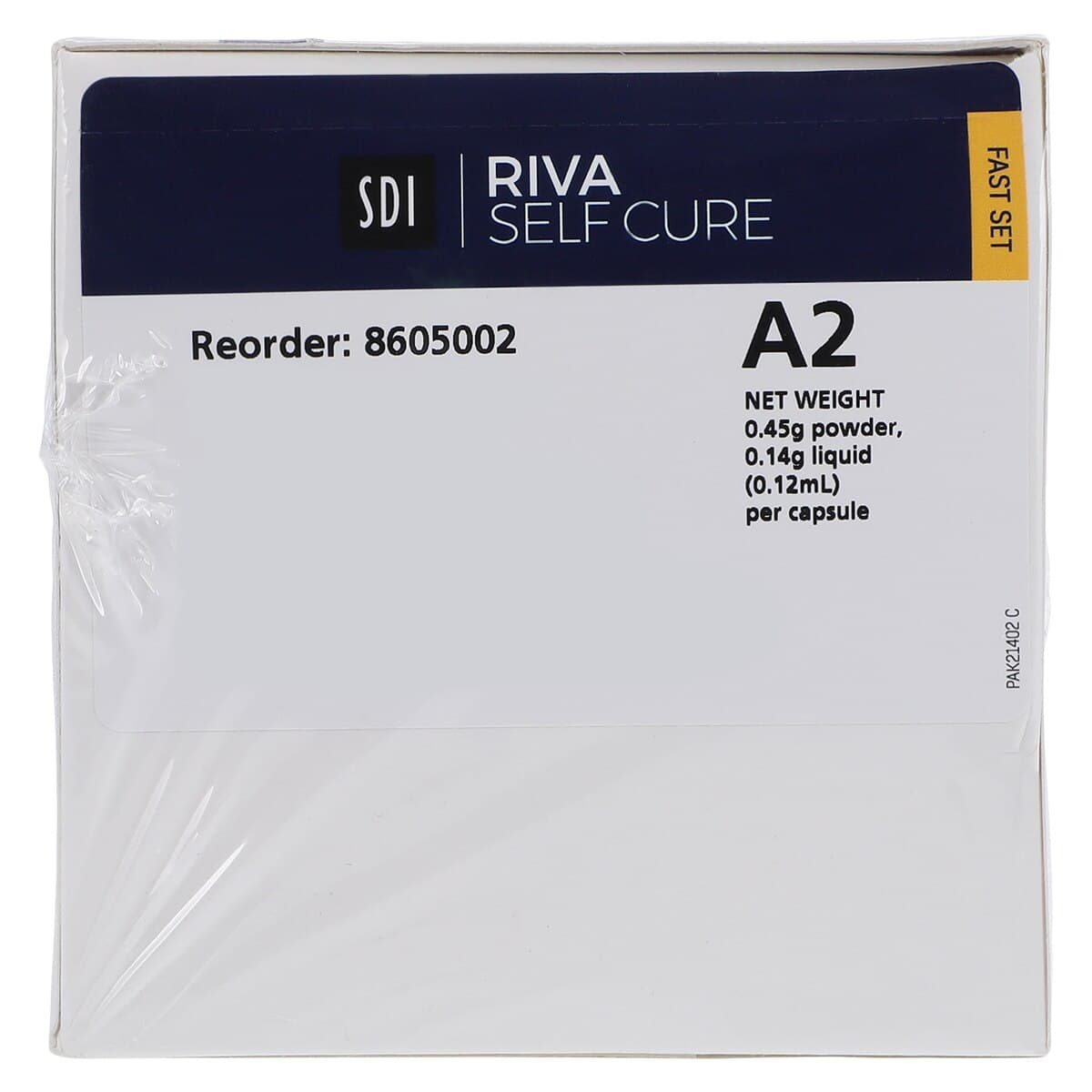 SDI Riva Self-Cure Glass Ionomer Restorative Capsules, Fast Set, Shade A2, 50/Pk, 8605002 thumbnail 4