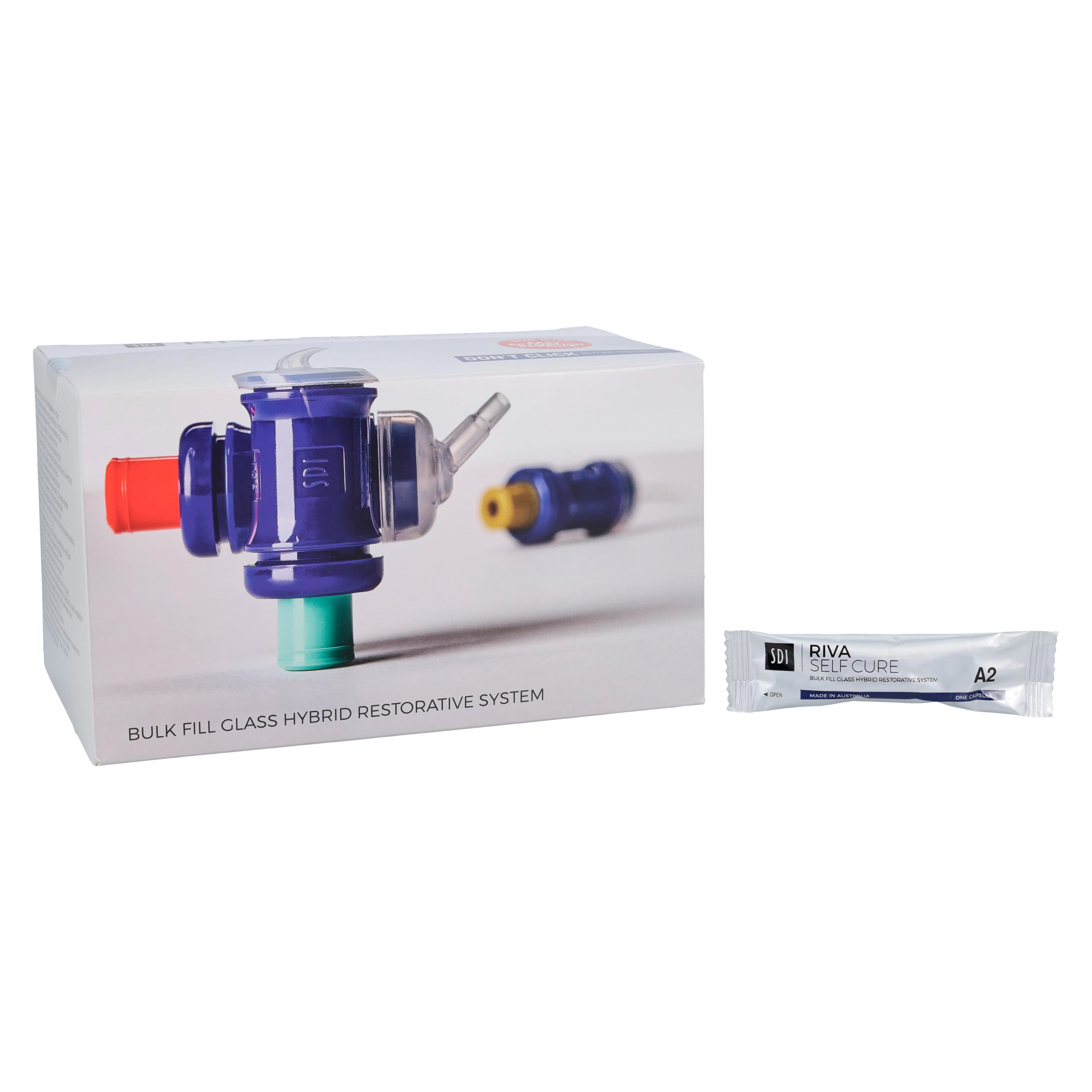 SDI Riva Self Cure Glass Ionomer Restorative Capsules, Shade A2, Regular Set, 50/Box, 8600002 - Riva Self Cure Capsules - A2 - Regular Set - Image 1