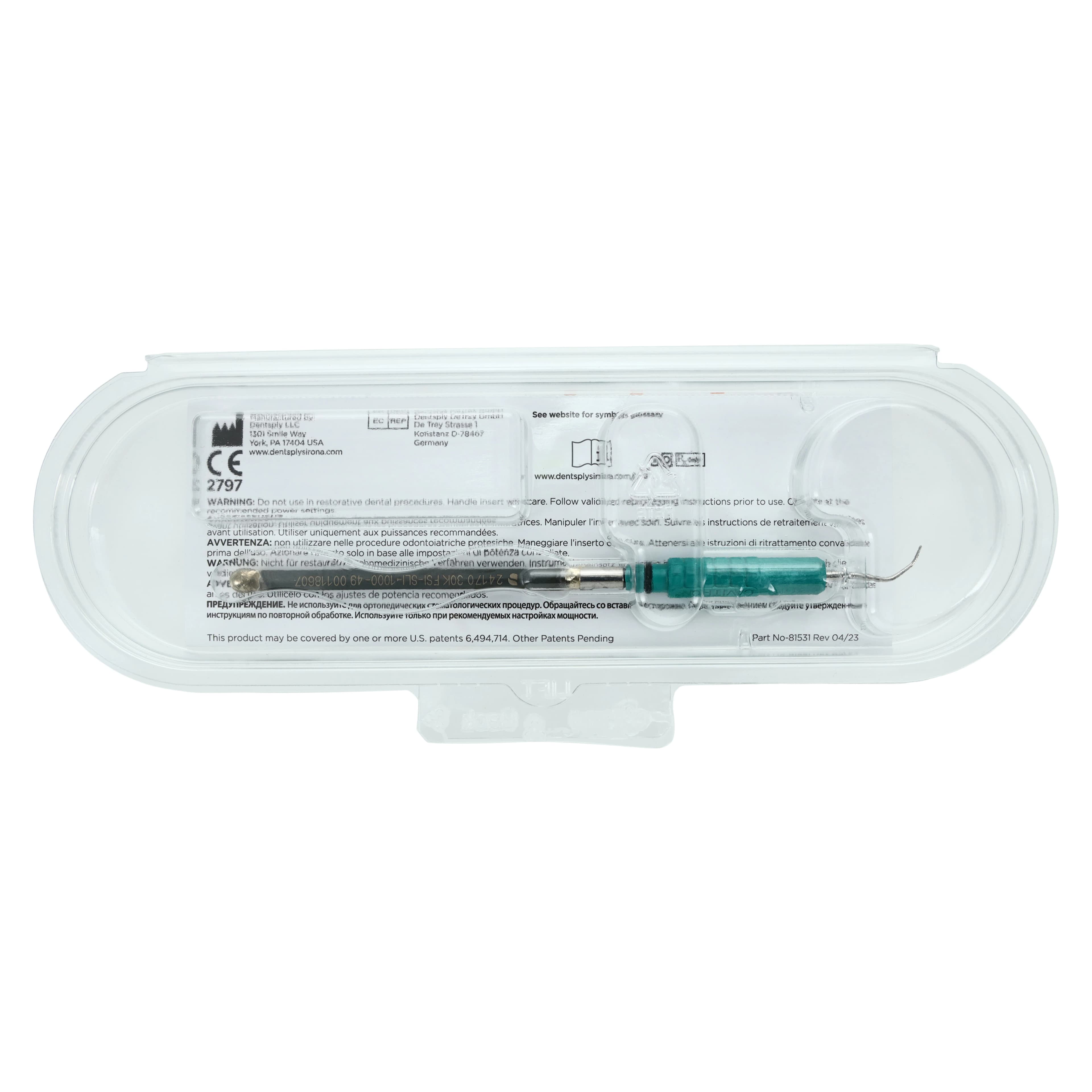 Cavitron FSI SlimLINE-1000 Ultrasonic Insert, Triple Bend, Thin, Dark Green, 30K, FSI-SLI 1000, 1/Pk, 81570 thumbnail 7