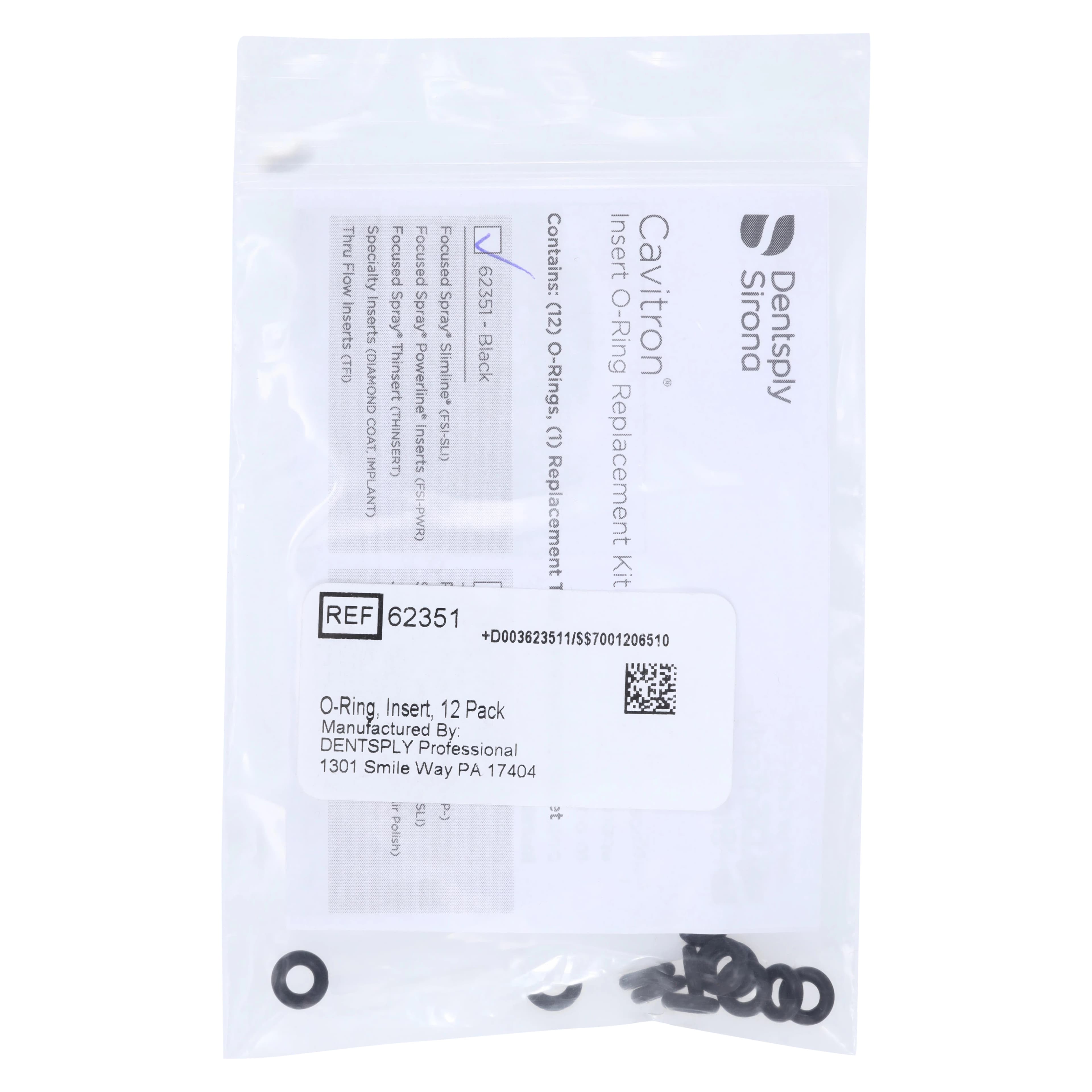 Cavitron Replacement O-Rings, Black, for TFI/FSI Inserts, 12/Pk, 62351 thumbnail 3