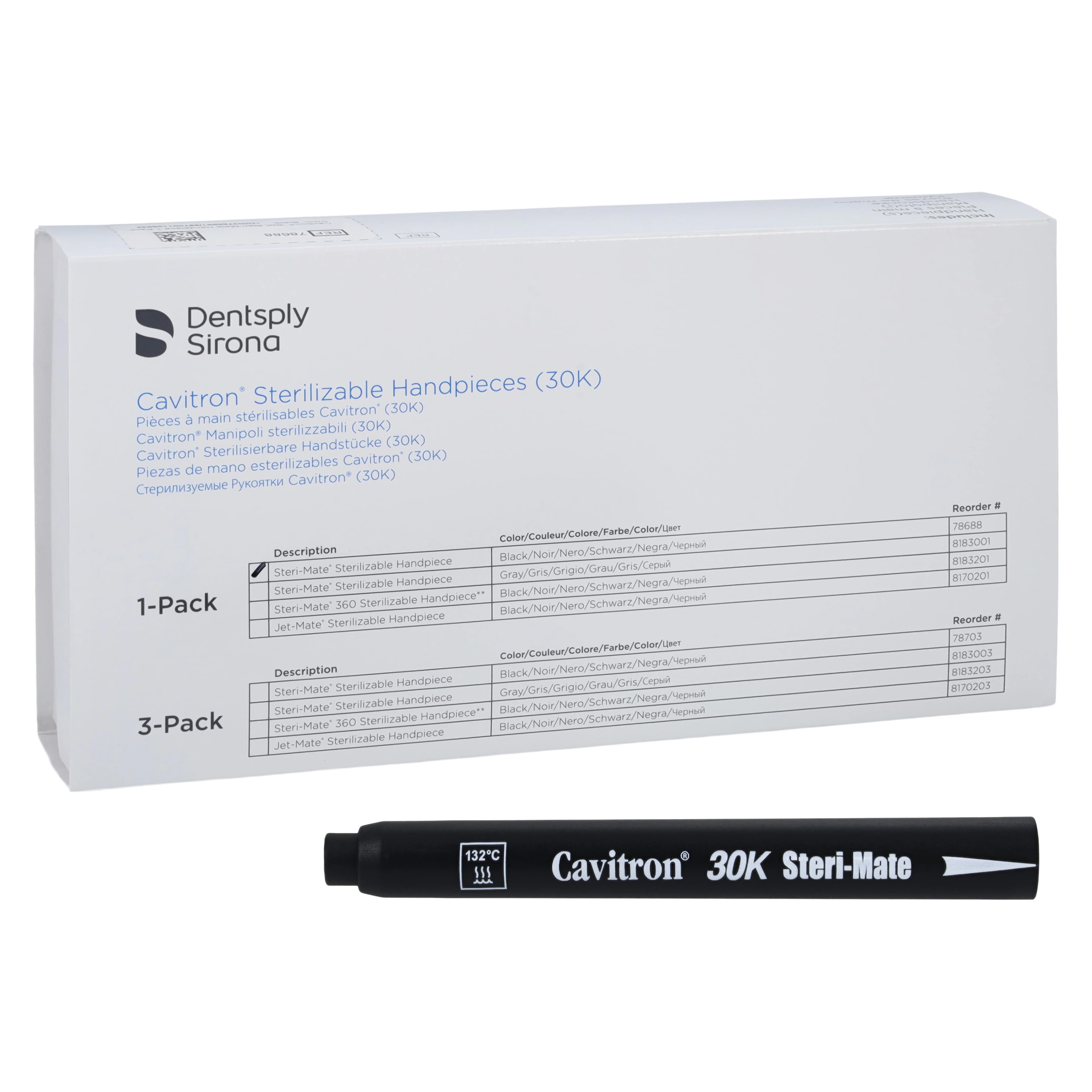 Cavitron Steri-Mate Detachable Sterilizable Ultrasonic Scaler Handpiece, 30K, Black, 1/Pk, 78688 thumbnail 2