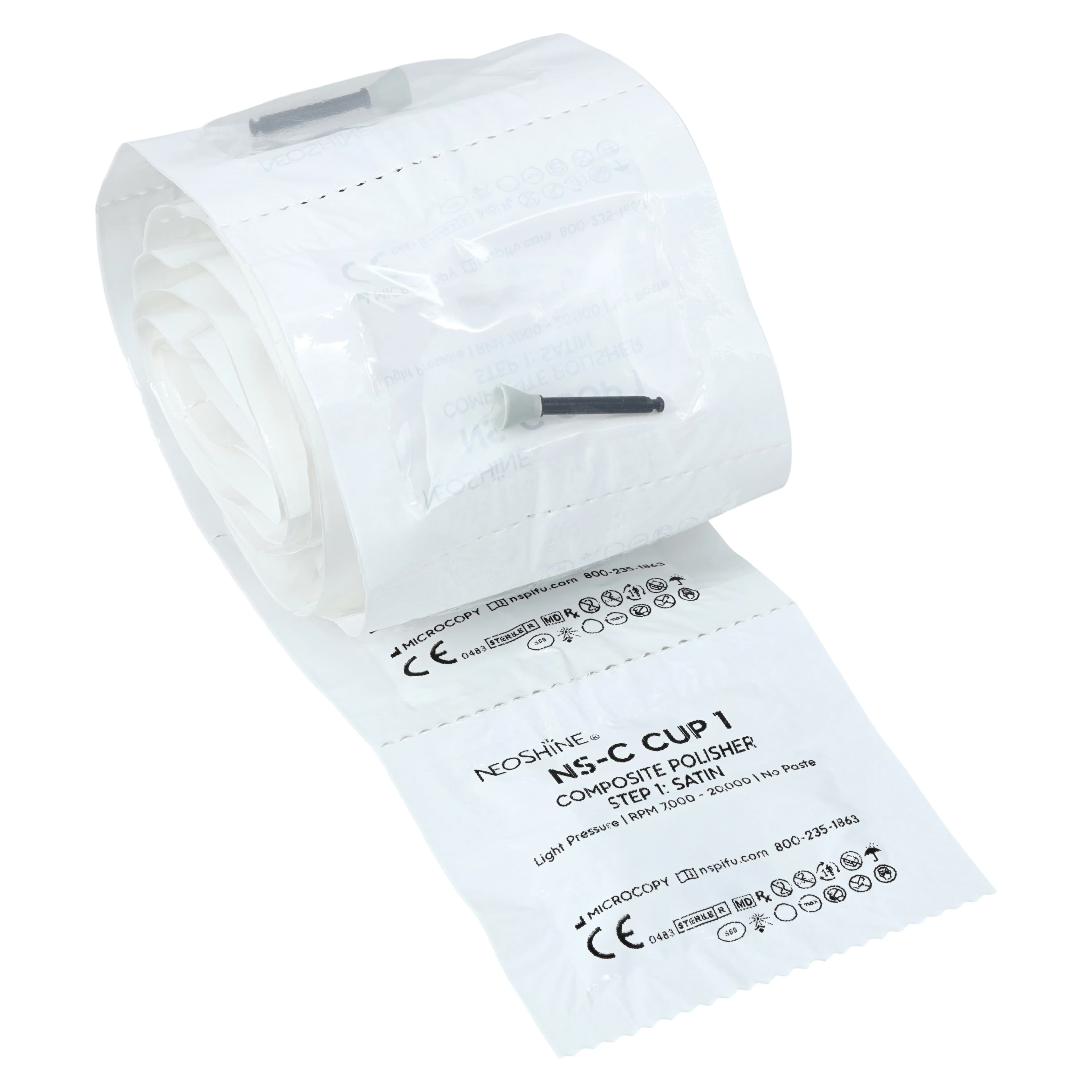 NeoShine Composite Polisher Cup, Step 1, Satin, Right Angle, 20/Pkg, NS-C CUP 1 thumbnail 3