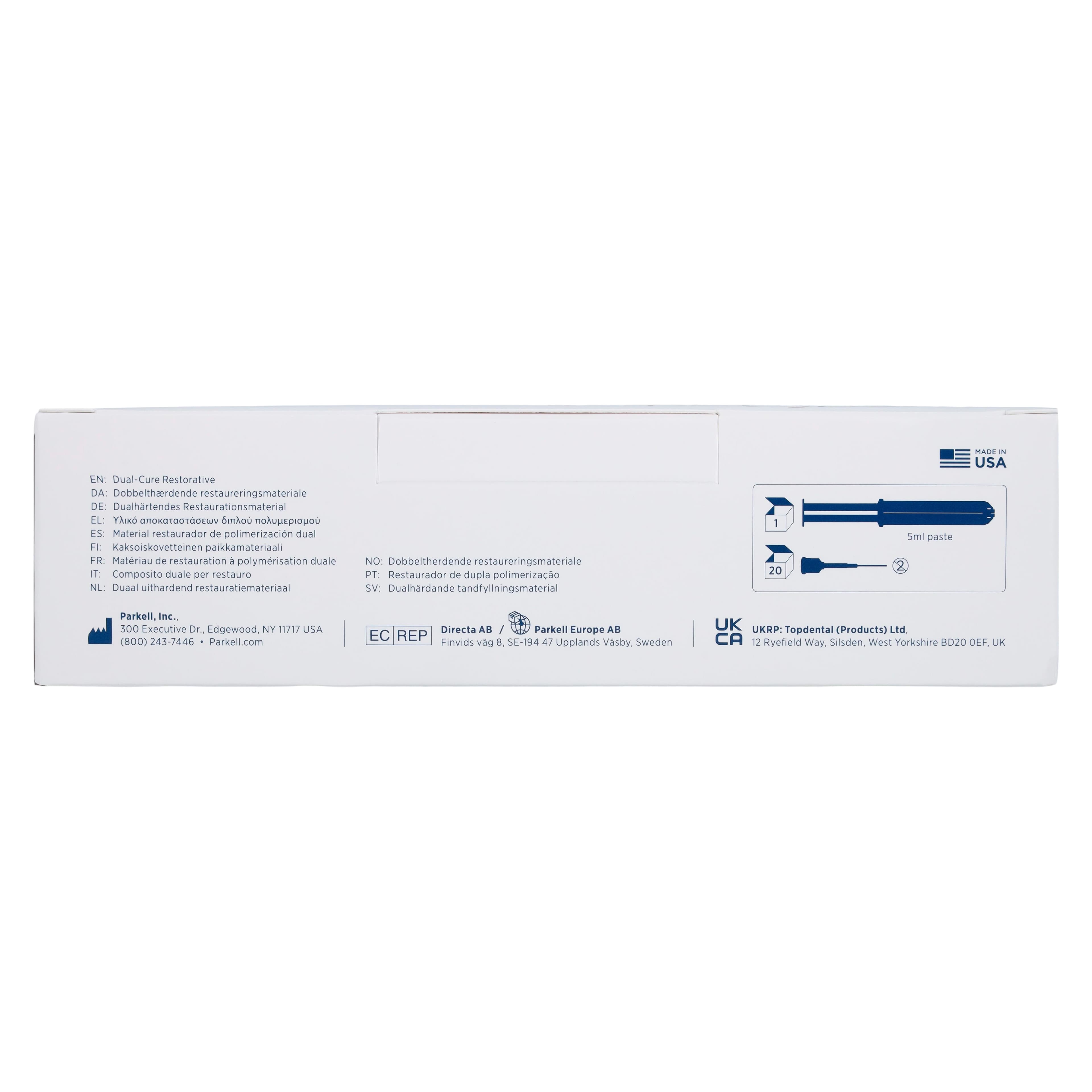 Parkell Predicta Bioactive Bulk-Fill Composite, Low Viscosity (LV), Shade A1/B1, 5 mL Syringe Refill with 20 Dispensing Tips, S610 thumbnail 8