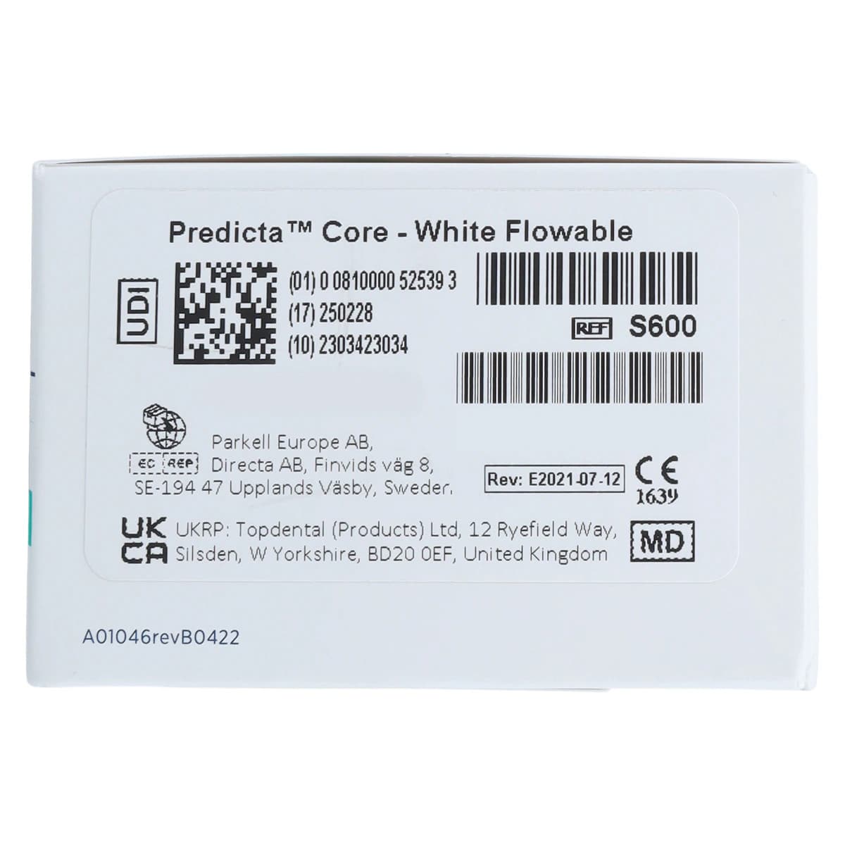 Predicta Bioactive Dual-Cure Core Build-Up Material, Flowable, White, 5 ml Syringe Refill with Dispensing Tips, S600 thumbnail 9