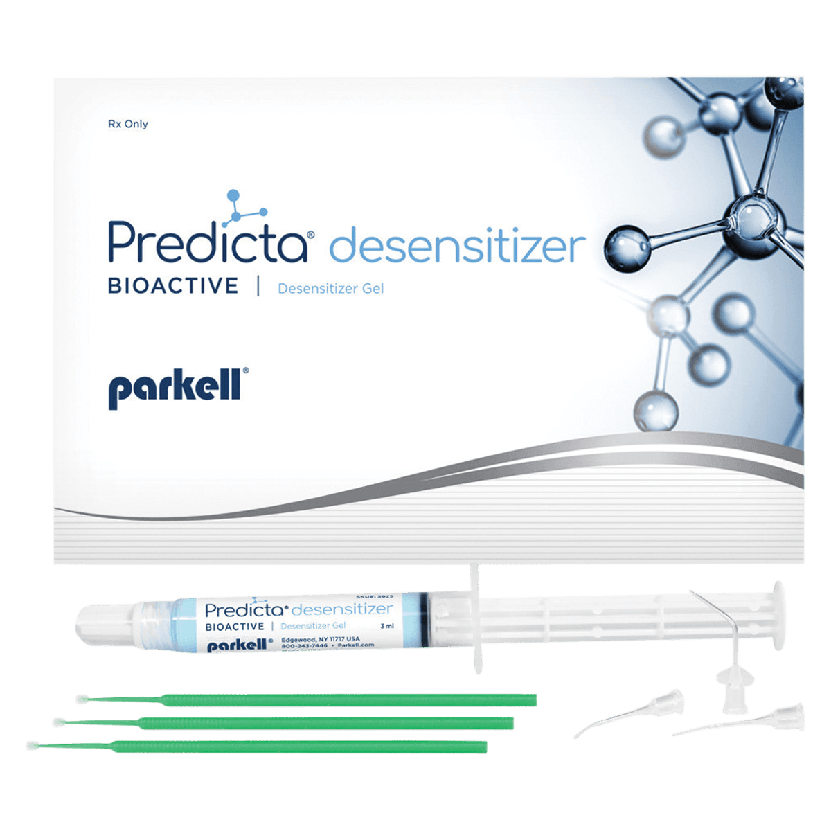 Predicta® Bioactive Desensitizer Gel Single Syringe Kit, 3 mL Syringe with 10 Applicator Tips & 15 Applicator Brushes, S626 thumbnail 2