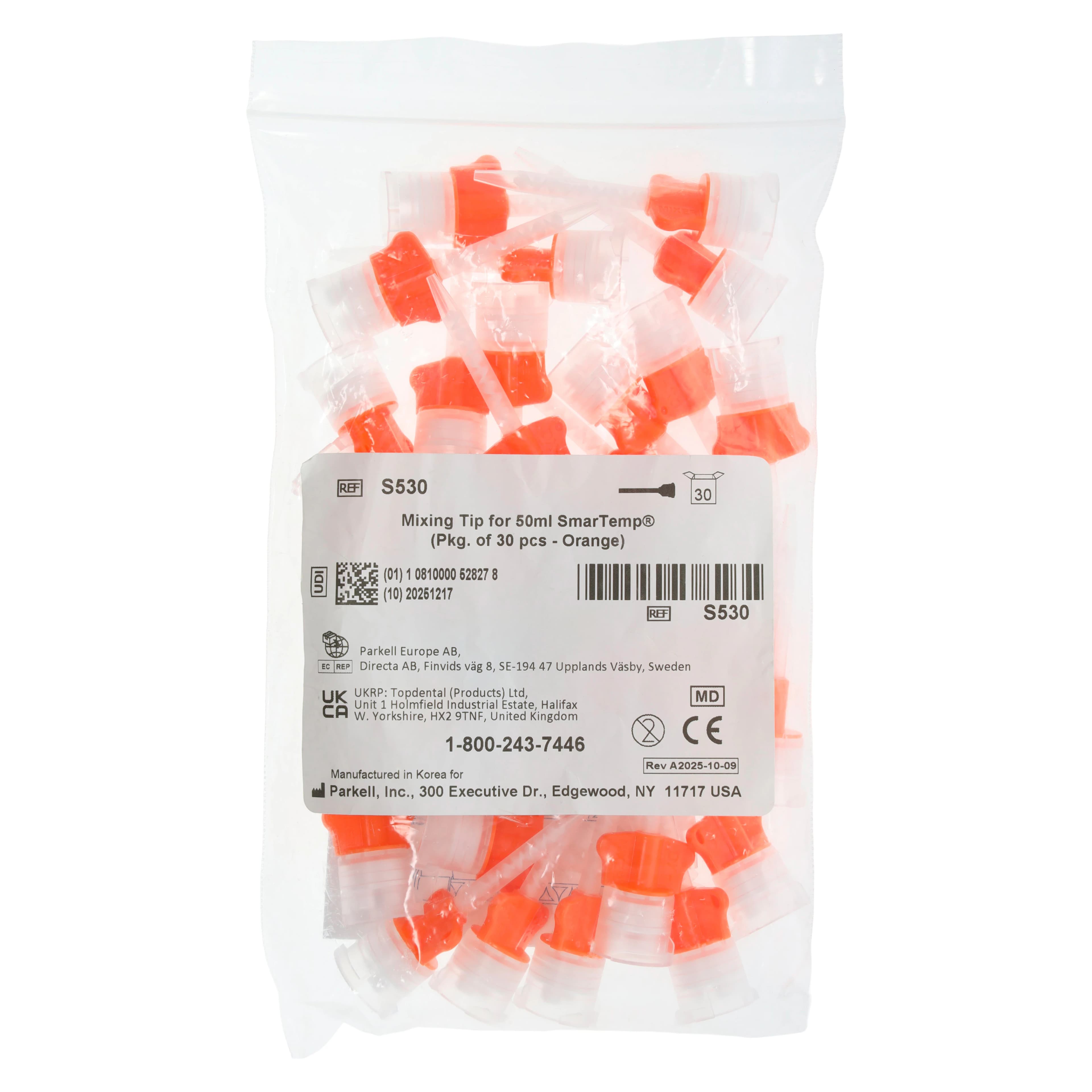 Parkell SmarTemp Orange Base Mixing Tips, 50 mL, 30/Pk, S530 thumbnail 3