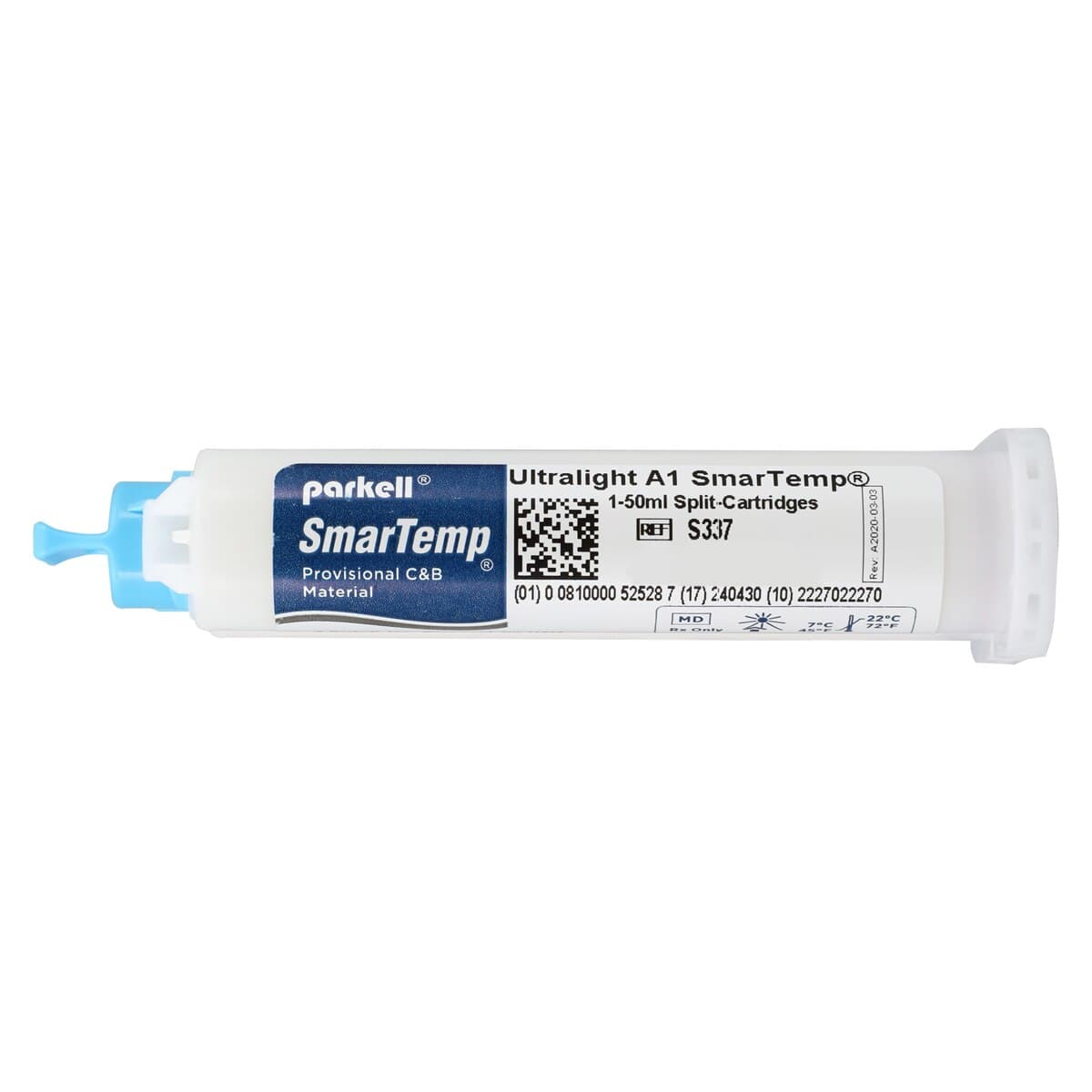 SmarTemp Provisional Crown & Bridge Resin, Ultra Light A1, Split Cartridge, 50 ml, 1/Pk, S337 thumbnail 3
