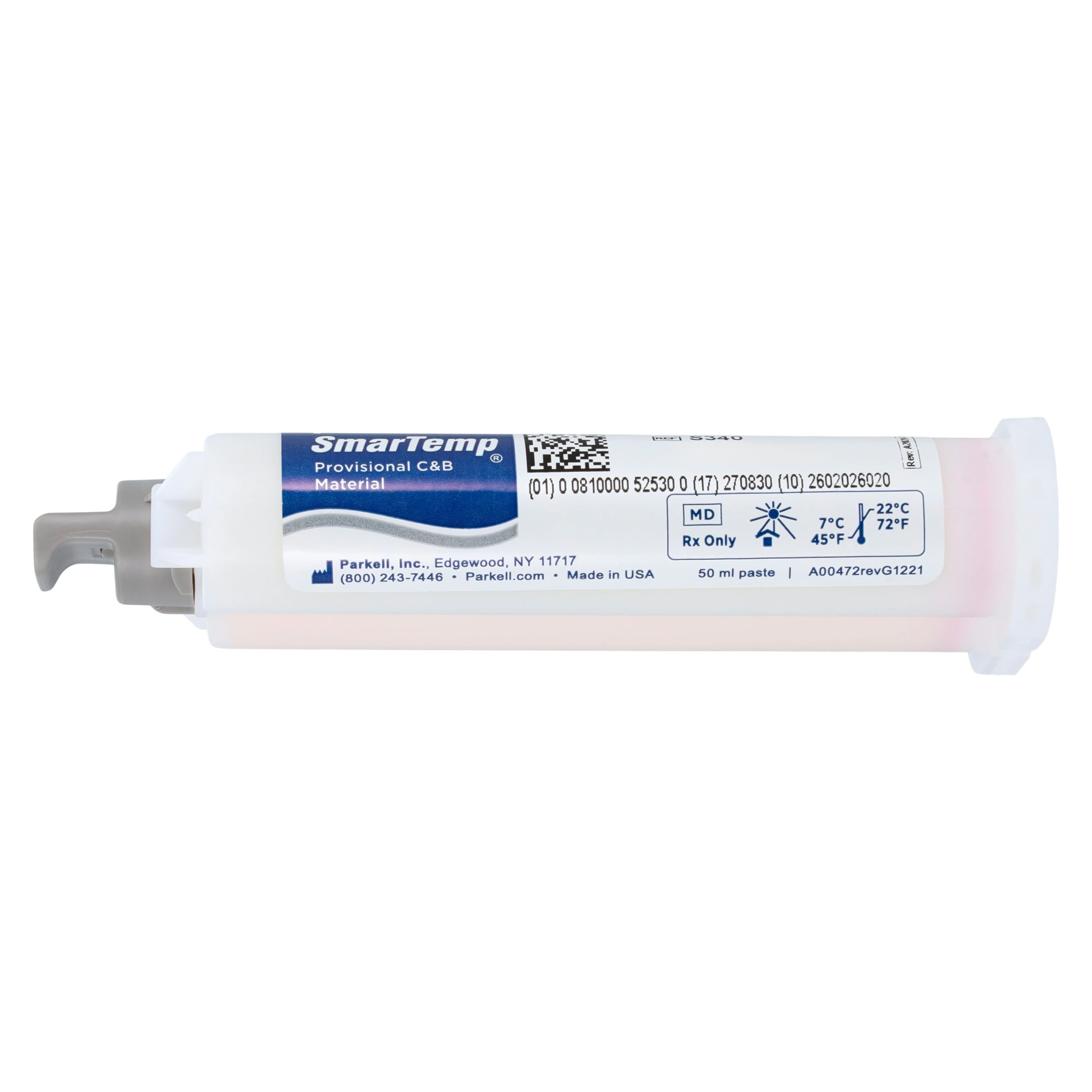 SmarTemp Provisional Crown & Bridge Resin, Light A2, 50 ml Split Cartridge with 10 Mixing Tips, S340 thumbnail 3