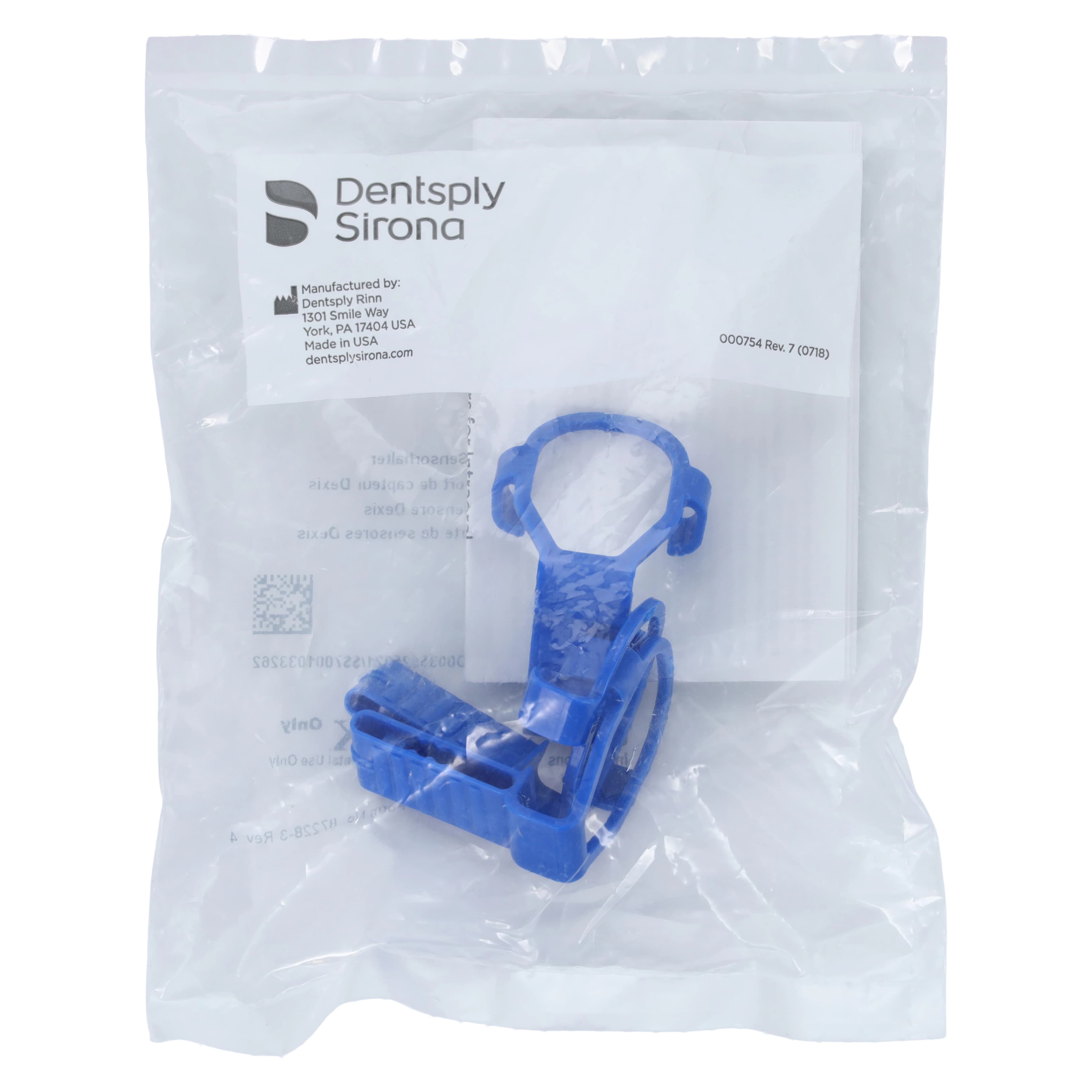 XCP-DS® Anterior Biteblock Sensor Holder for DEXIS PerfectSize/Platinum and Gendex GXS-700 Digital Sensors, Vertical, Blue, 3/Pkg, 552502 - XCP-DS® for DEXIS PerfectSize and Platinum Digital Sensors – Baskets for Dexis Digital Sensors, 3/Pkg - Vertical Anterior - Image 1