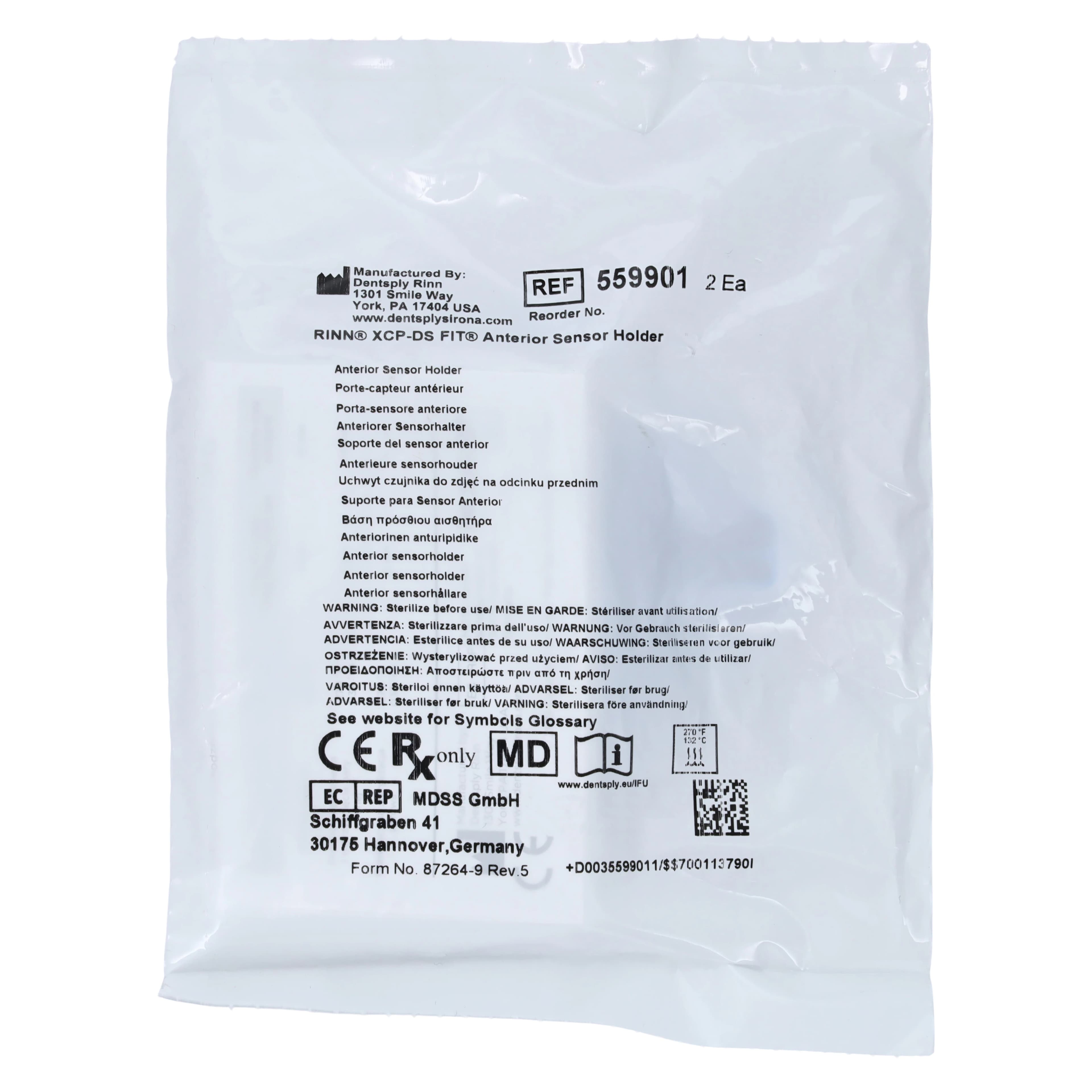 XCP-DS FIT Universal Sensor Biteblock Refill, Anterior, Blue, 2/Pk, 559901 thumbnail 2