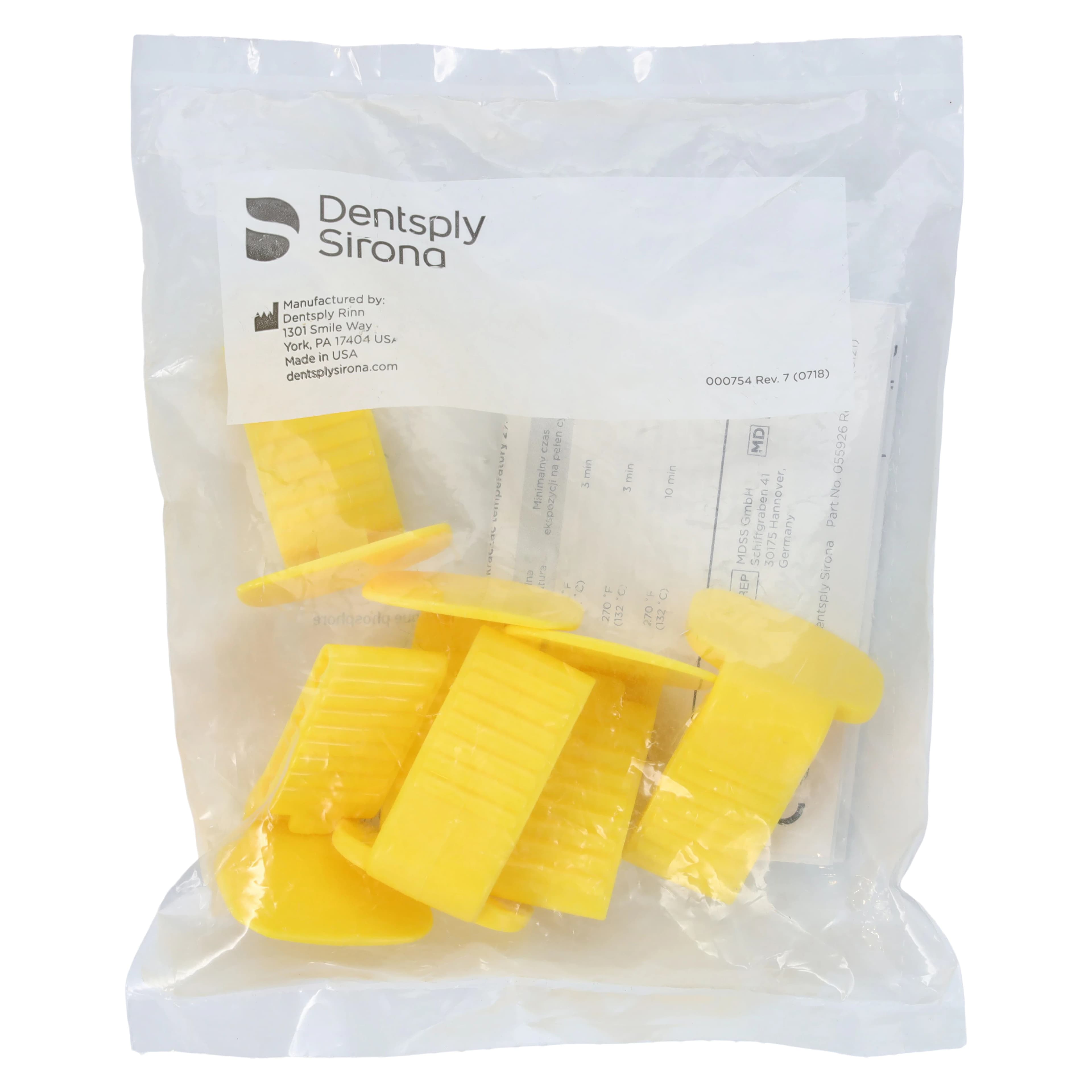 Dentsply Sirona Rinn XCP Posterior Biteblocks, Yellow, 6/Pkg, 54-0868 - XCP Color-Coded Biteblock Refill - Image 1
