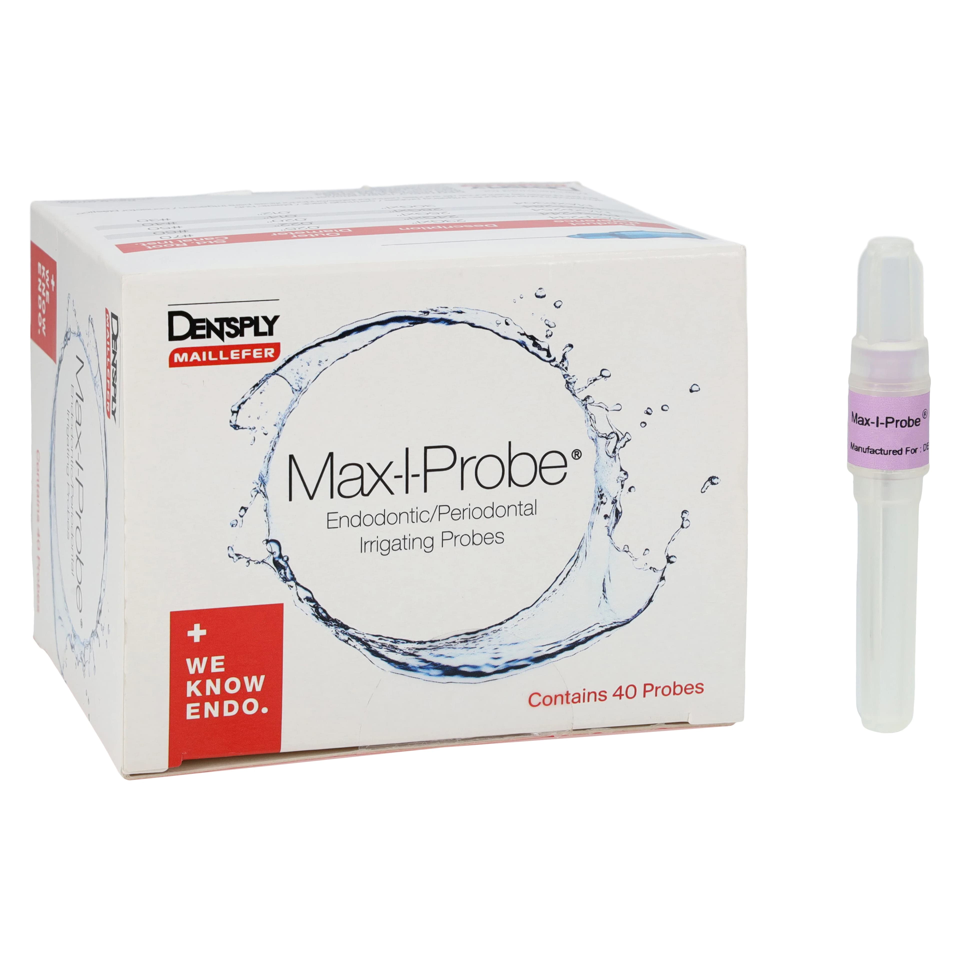 Max-i-Probe Endodontic/Periodontal Irrigation Probes, #60, 24 Ga x 1", Violet, 40/Pk, MAXP244 - Max-i-Probe Endodontic/Periodontal Irrigation Probes, # 60, 24 Ga x 1", Violet, 40/Pk, MAXP244 - Image 1