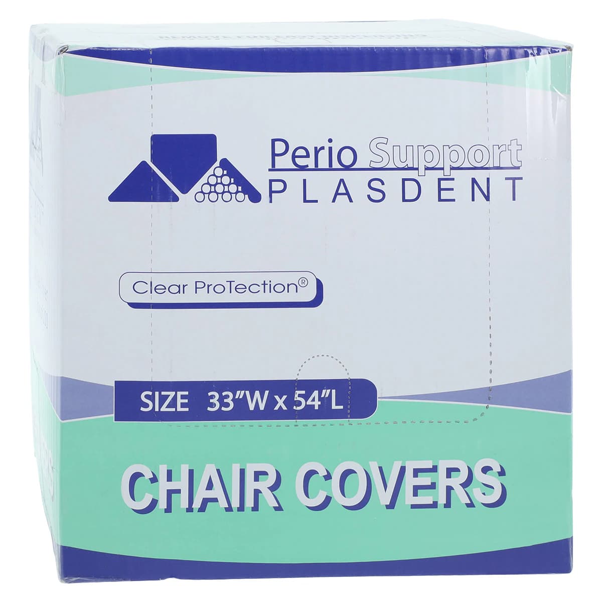 Plasdent Full Plastic Dental Chair Cover Sleeves, Clear, 33" x 54", 200/Pk, PS105 - Plastic Chair Covers, Full, 33" x 54", 200/Pk, PS105 - Image 1