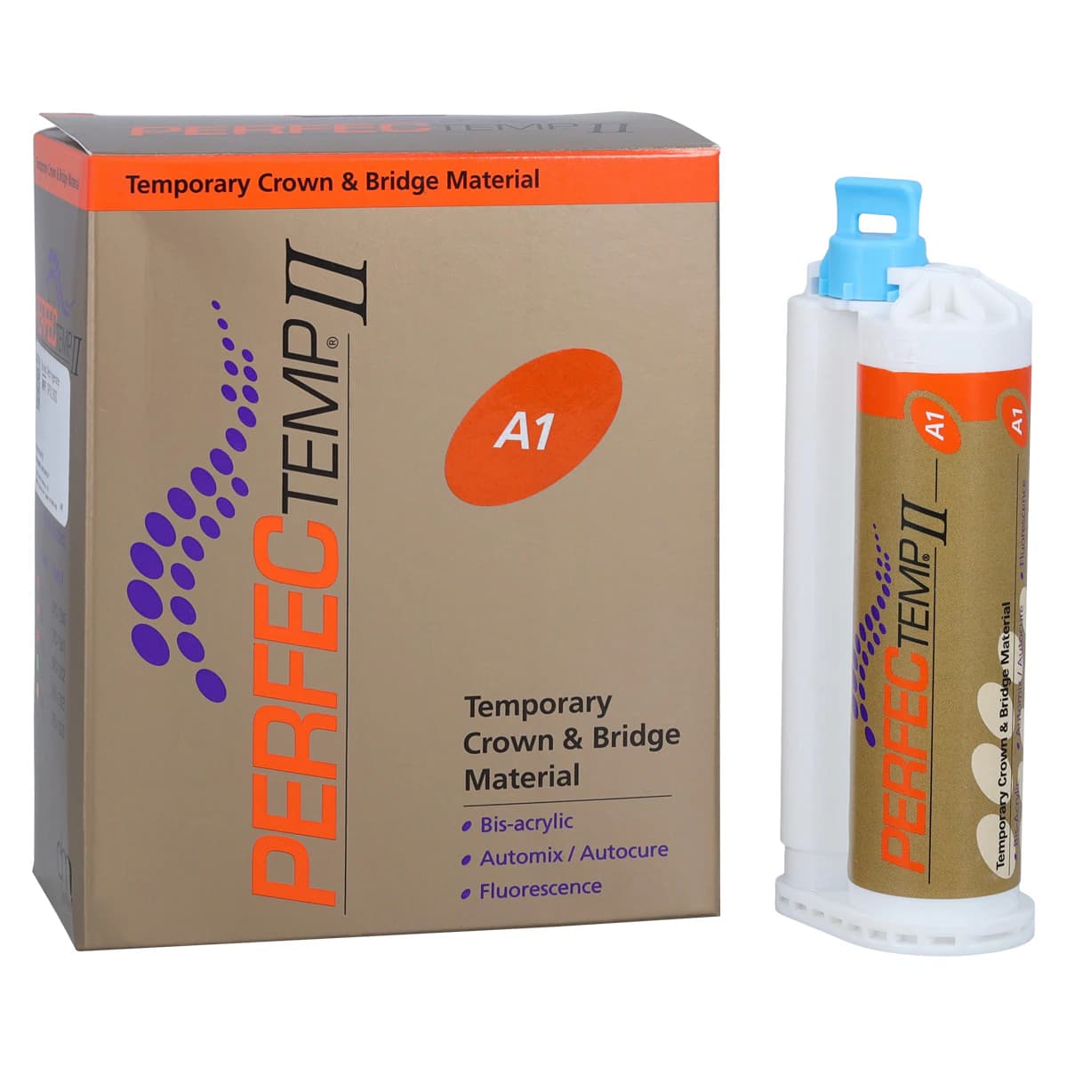 PERFECTemp II Automix Temporary Crown & Bridge Material Cartridge, Shade A1, 4:1 Self-Cure Bis-Acrylic, 50 mL, SPD1300 thumbnail 2