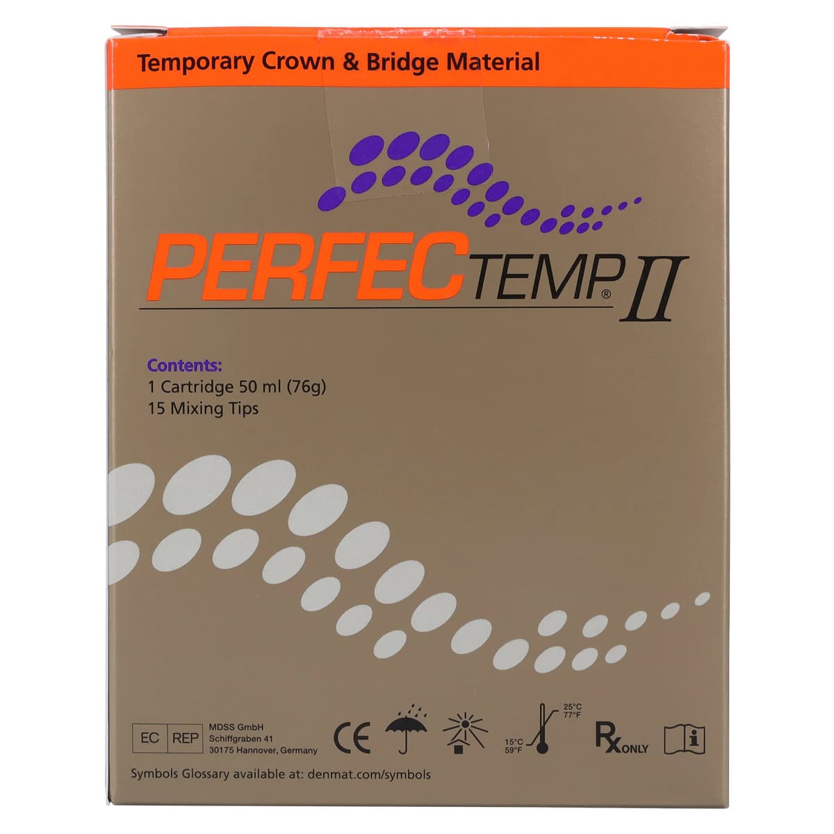 PERFECTemp II Automix Temporary Crown & Bridge Material Cartridge, Shade A1, 4:1 Self-Cure Bis-Acrylic, 50 mL, SPD1300 thumbnail 7