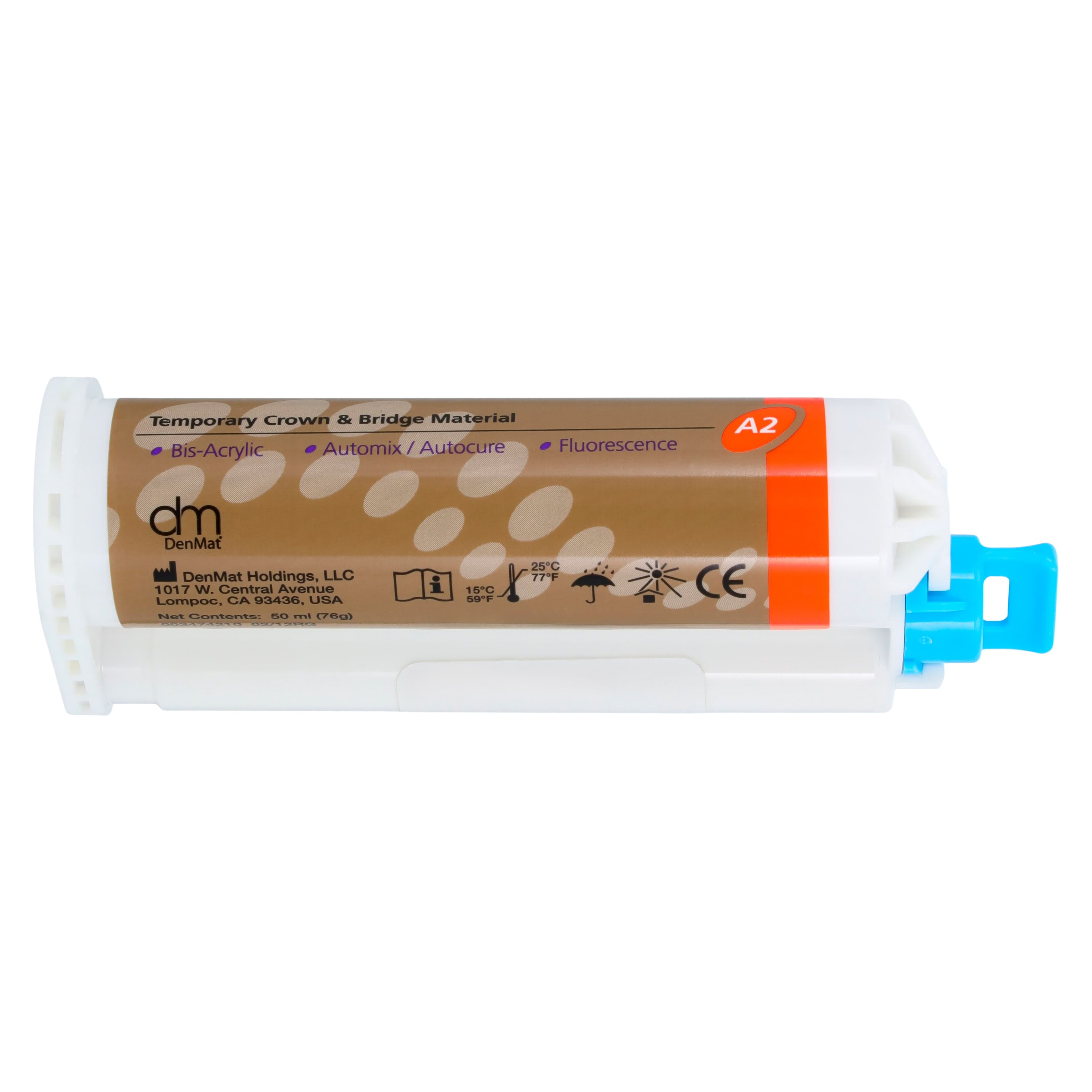 PERFECTemp II Automix Temporary Crown & Bridge Material Cartridge, Shade A2, 50 mL, 4:1 Self-Cure, SPD1301 thumbnail 3
