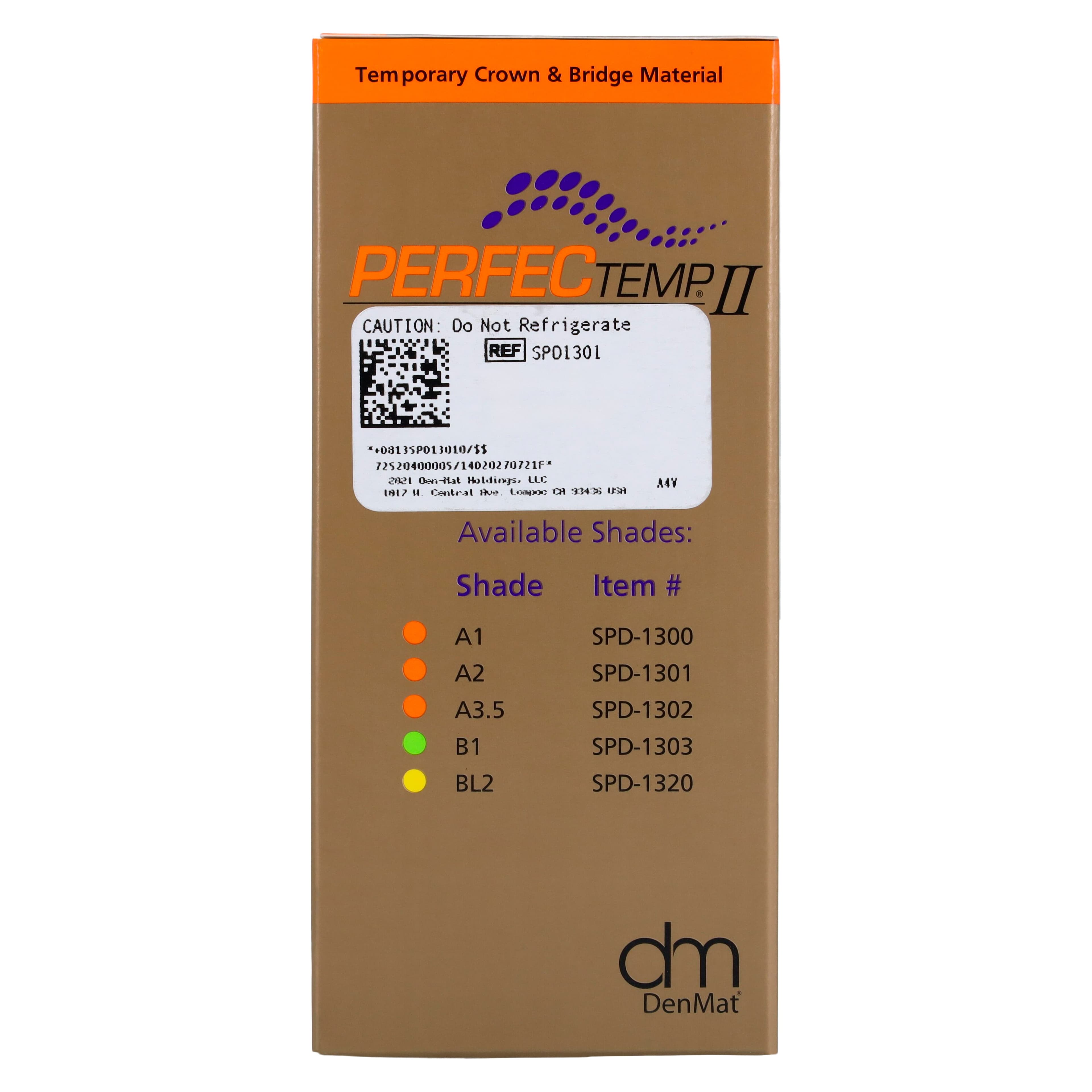 PERFECTemp II Automix Temporary Crown & Bridge Material Cartridge, Shade A2, 50 mL, 4:1 Self-Cure, SPD1301 thumbnail 7