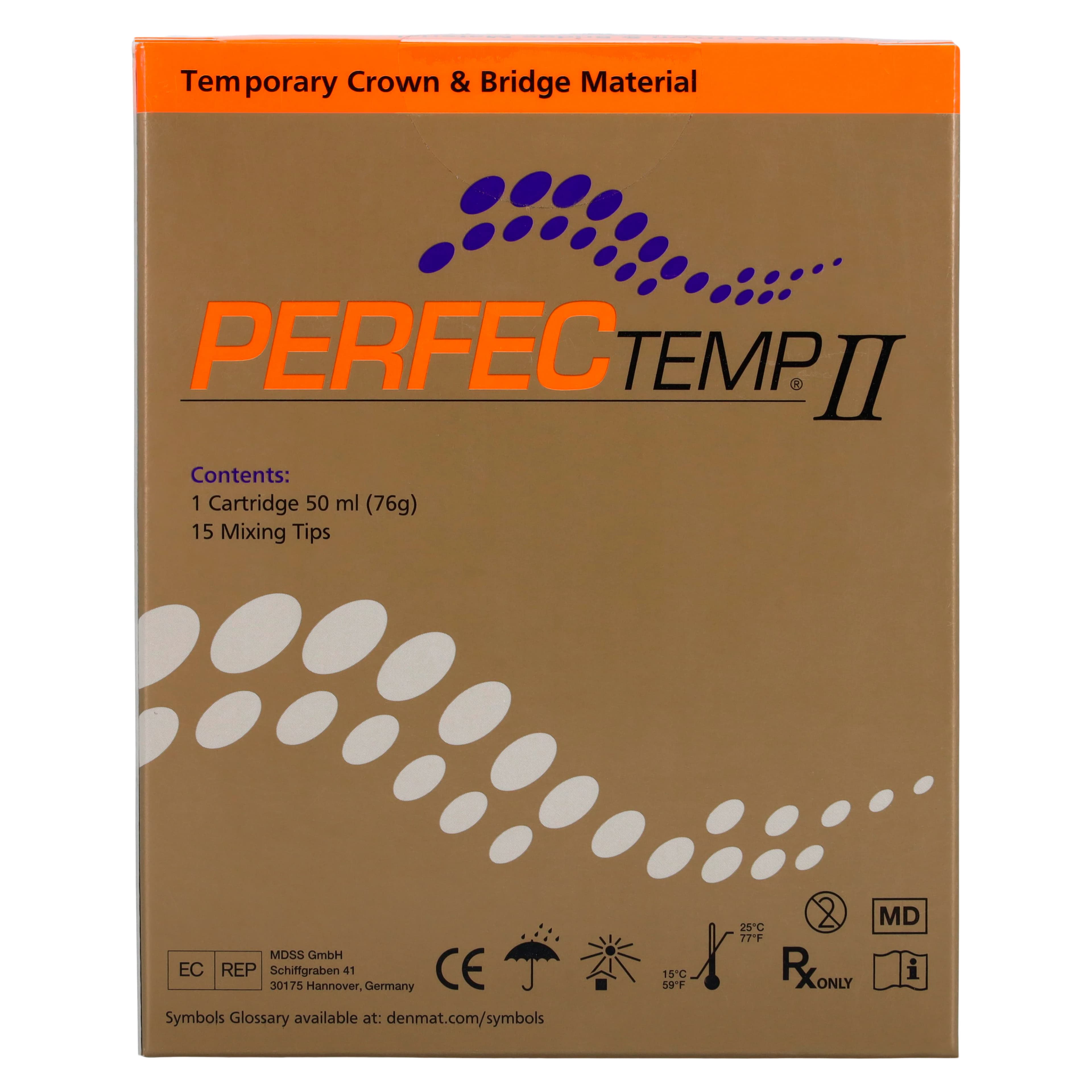 DenMat PERFECTemp II Automix Bis-Acrylic Temporary Crown & Bridge Material Cartridge, Shade BL2, 50 mL, Refill Package (SPD1320) thumbnail 6