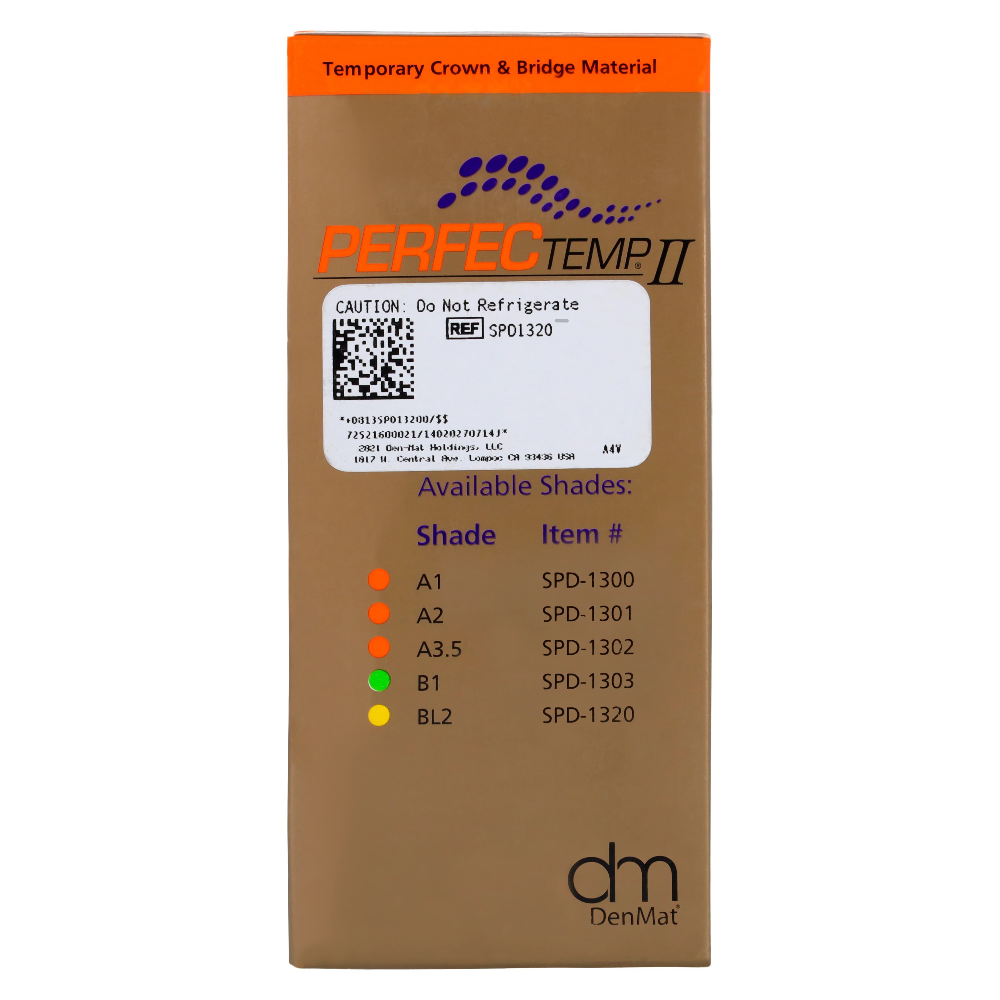 DenMat PERFECTemp II Automix Bis-Acrylic Temporary Crown & Bridge Material Cartridge, Shade BL2, 50 mL, Refill Package (SPD1320) thumbnail 7