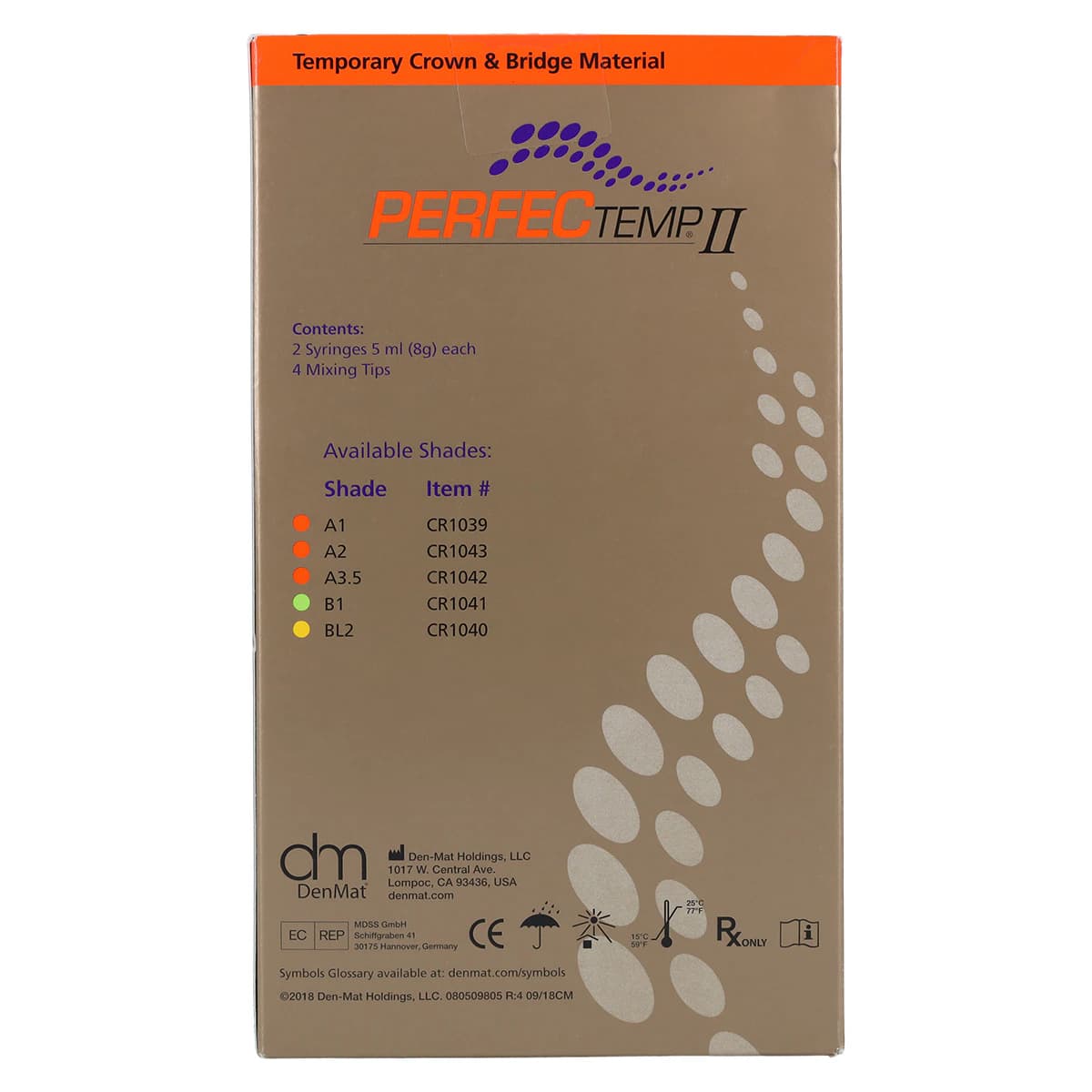 PERFECTemp II Self-Cure Bis-Acrylic Temporary Crown & Bridge Material, Shade A2, 5 mL Syringe Refill, 2/Bx, CR1043 thumbnail 7