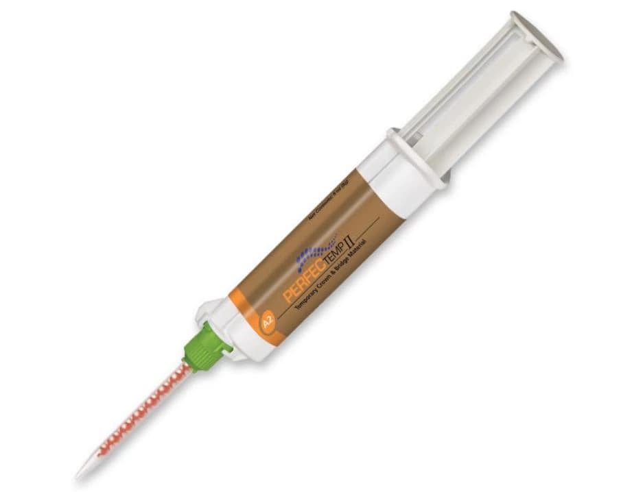 PERFECTemp II Self-Cure Bis-Acrylic Temporary Crown & Bridge Material, Shade A2, 5 mL Syringe Refill, 2/Bx, CR1043 thumbnail 2