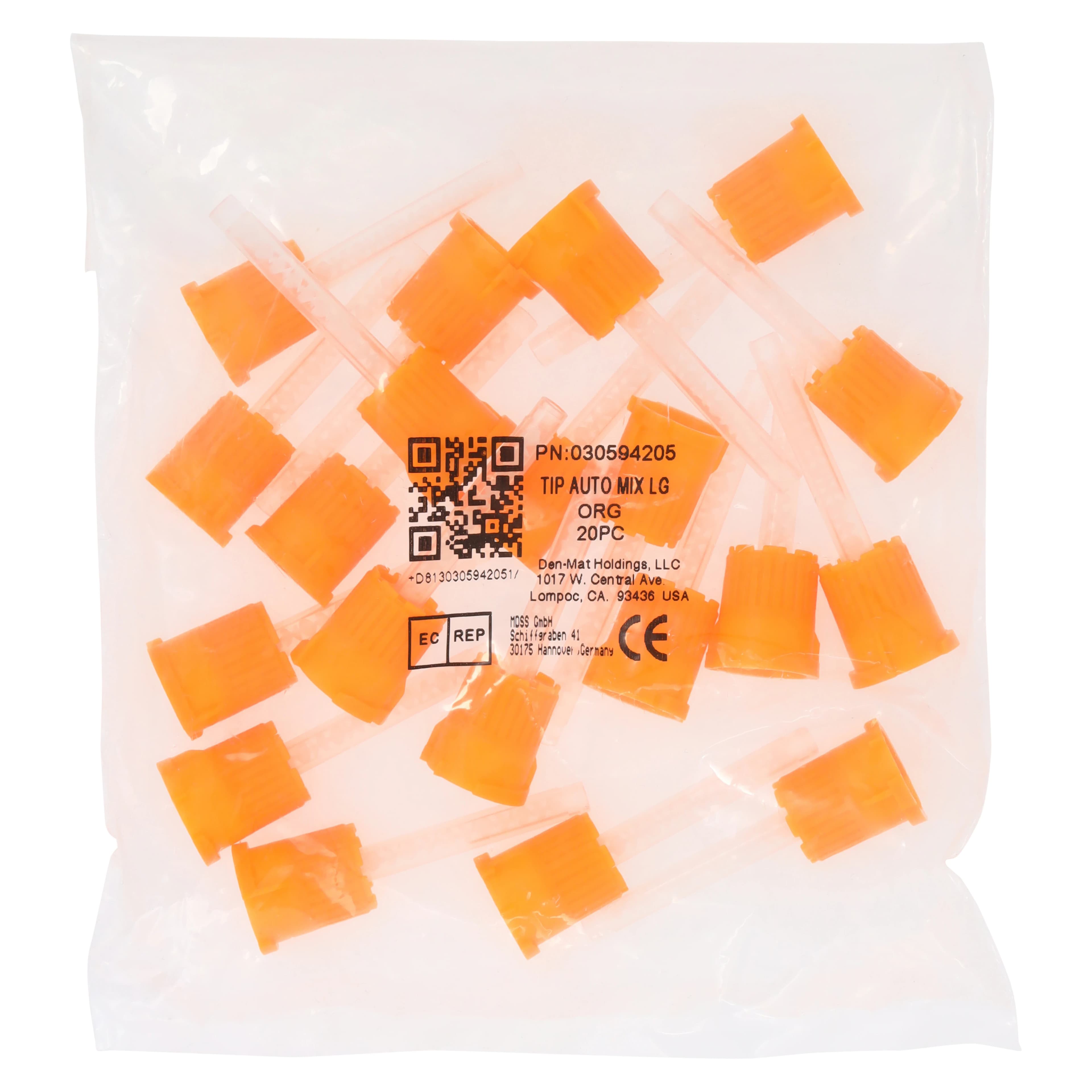 DenMat Core Paste AutoMix Mixing Tips, Large Orange, 20/Pk, 030594205 thumbnail 2