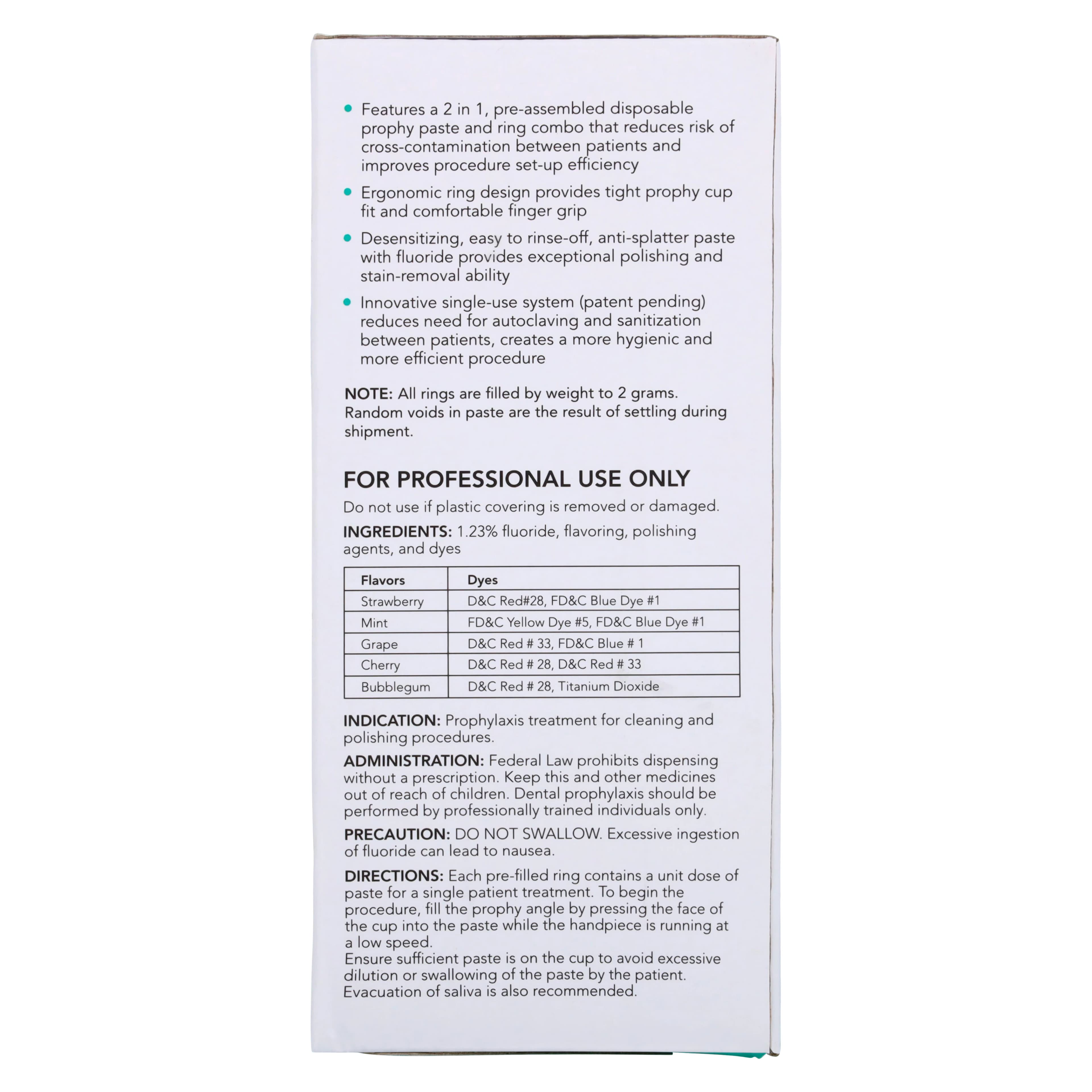ProPaste One Pre-Assembled Disposable Prophy Paste Ring Combo, Mint, Medium Grit, 144/Box, 23104 thumbnail 6