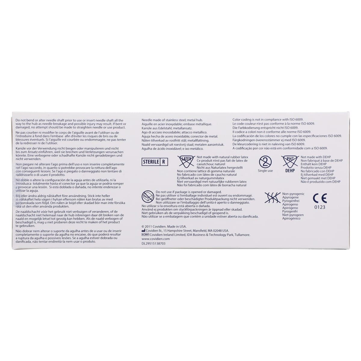 Monoject 400 Plastic Hub Needles, 27 Gauge, Short (21mm), Yellow, 100/Box, 8881400066 thumbnail 5