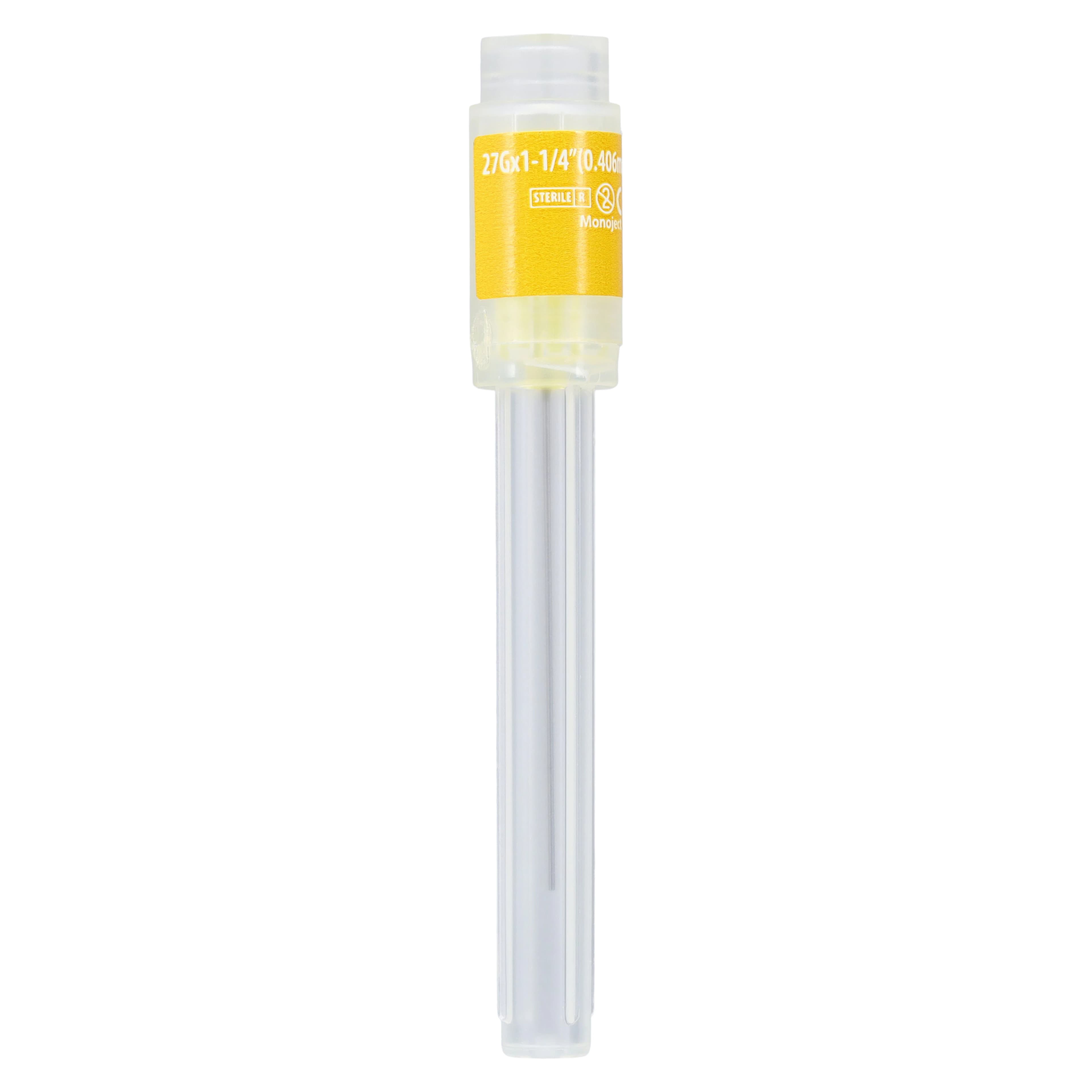 Monoject Endodontic Irrigation Needles, 27 Gauge x 1-1/4", Yellow, Luer Lock, 25/Pkg, 8881471273 thumbnail 4