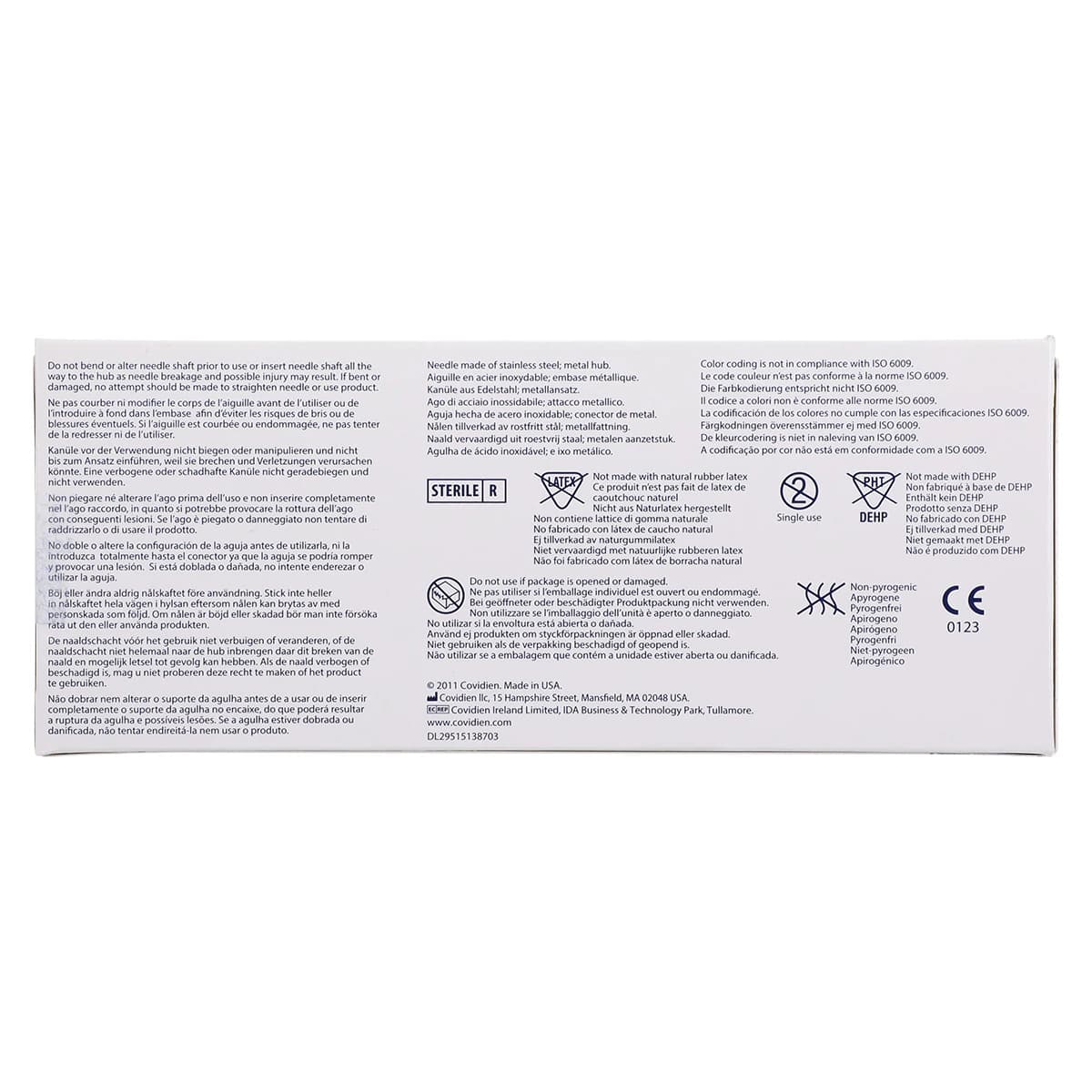 Monoject #400 Dental Anesthetic Needles, Plastic Hub, 30 Gauge, Short (3/4 in / 21 mm), Blue, 100/Box, 8881400074 thumbnail 6