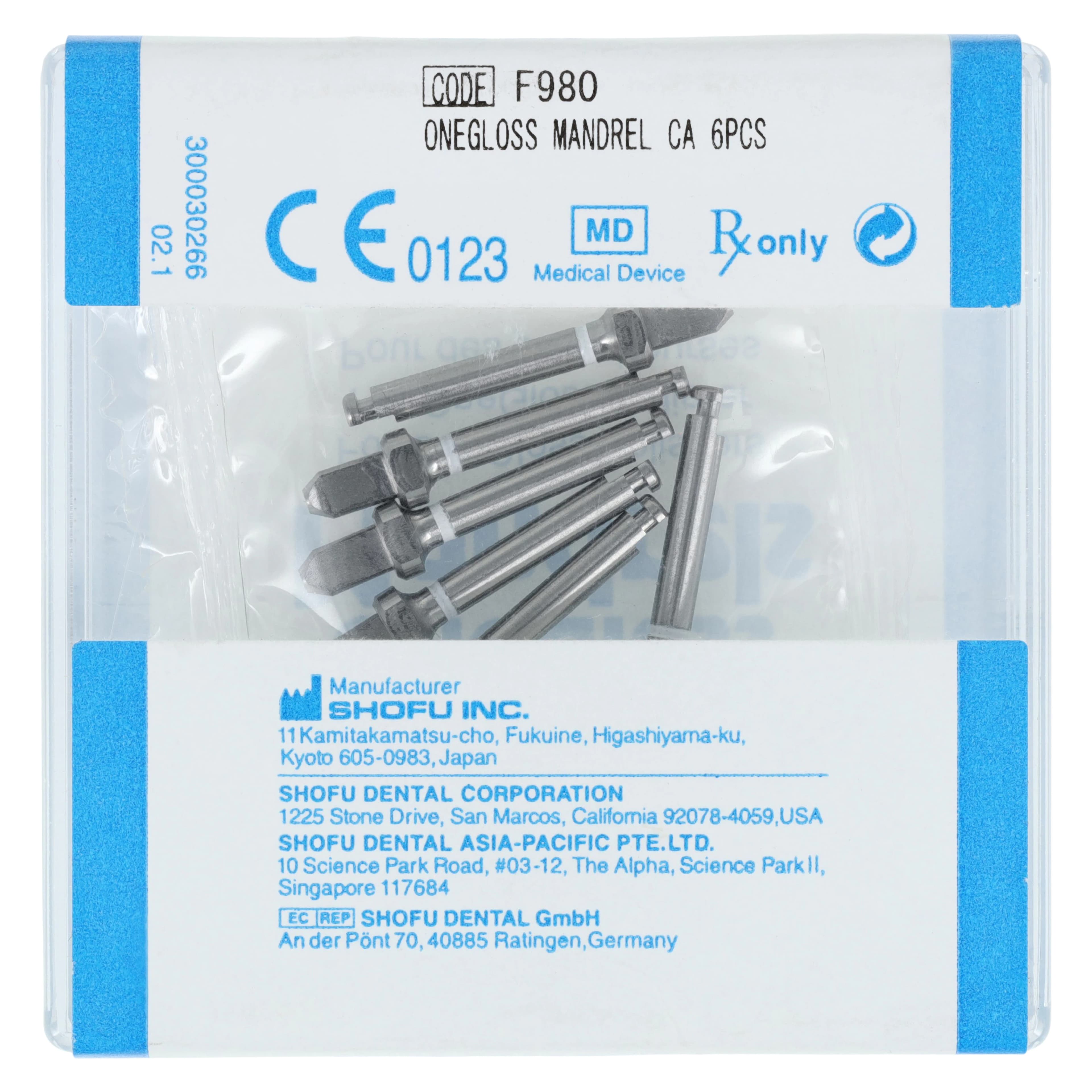 OneGloss Mandrels, CA/RA, Stainless Steel, 6/Pk, 0435 thumbnail 2