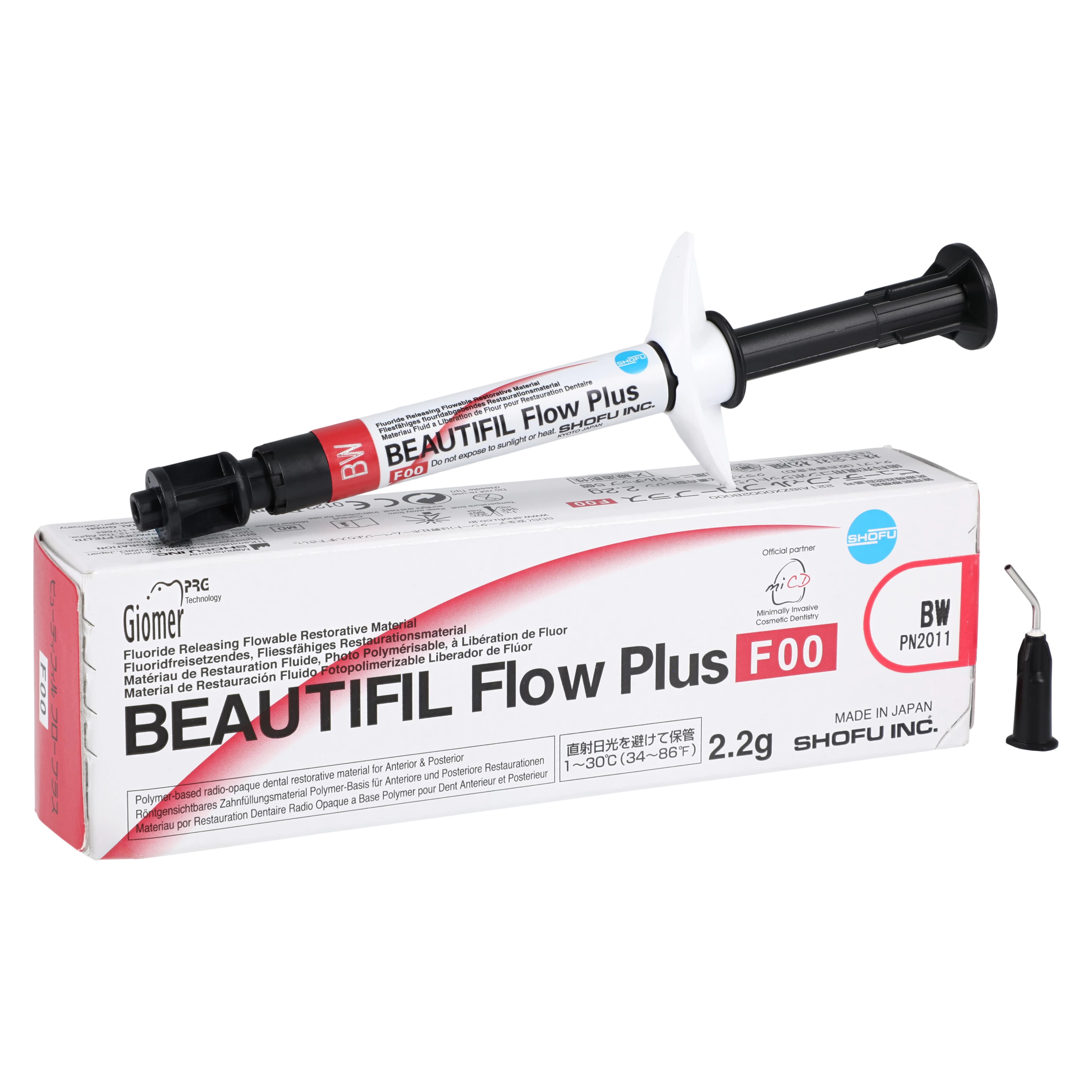 Beautifil Flow Plus F00 Zero Flow Hybrid Restorative, Bleach White (BW), 2.2 g Syringe Refill, 2011 - Beautifil Flow Plus F00 Syringe - Image 1
