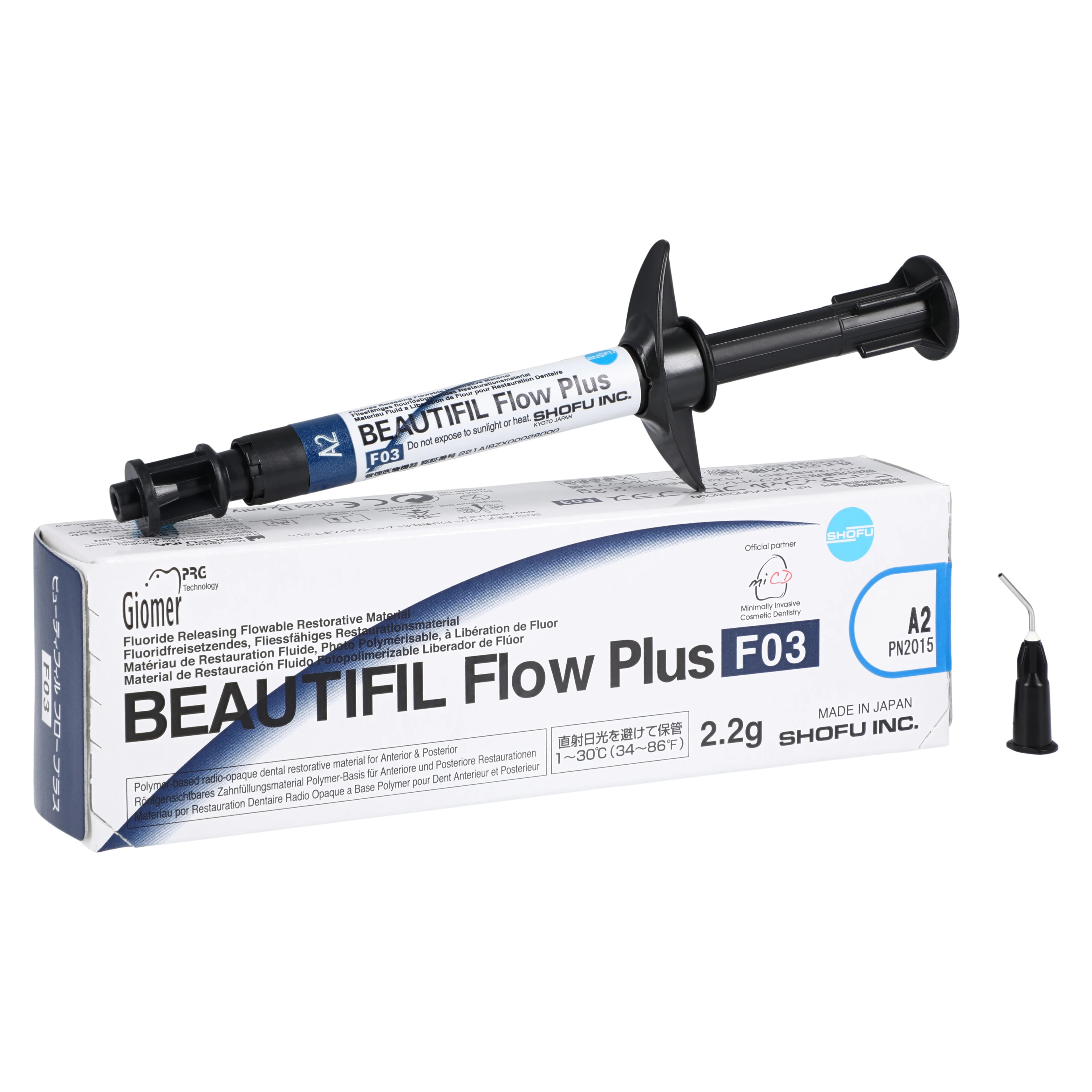 Beautifil Flow Plus F03 Low Flow Hybrid Composite, Light-Cure, A2, 2.2 g Syringe Refill, 1/Pk, 2015 - Beautifil Flow Plus Hybrid Composite, Light-Cure, Syringe Refill, F03, 2.2 g, A2, 1/Pk, 2015 - Image 1