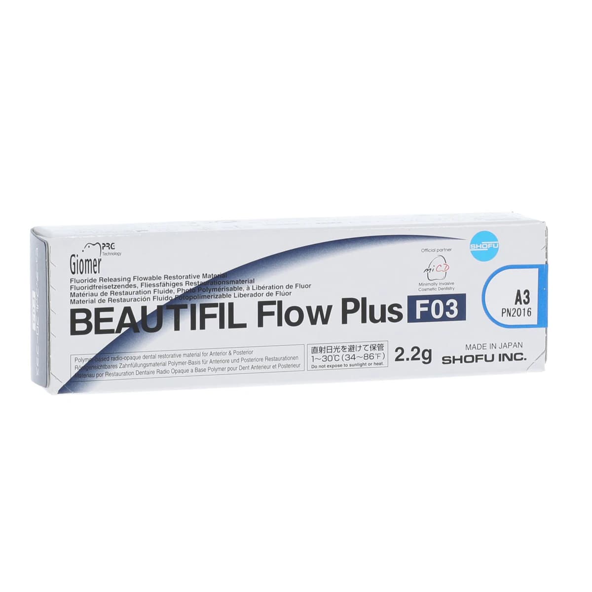 Beautifil Flow Plus F03 Low Flow Hybrid Composite, Light-Cure, A3, 2.2 g Syringe Refill, 1/Pk, 2016 - Beautifil Flow Plus Hybrid Composite, Light-Cure, Syringe Refill, F03, 2.2 g, A3, 1/Pk, 2016 - Image 1