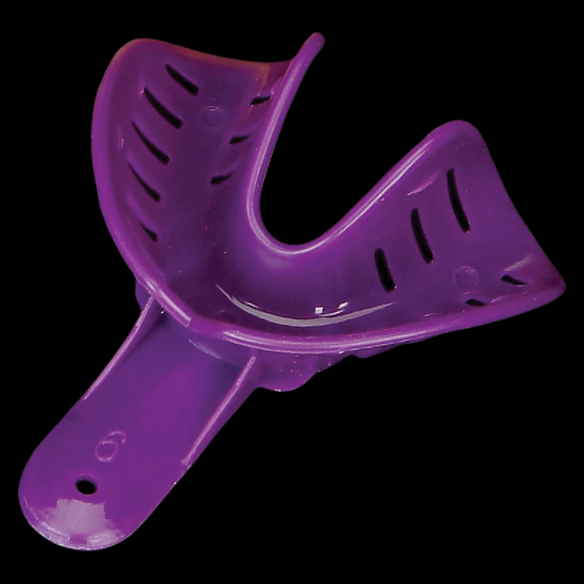 Excellent-Colors Ortho Impression Trays #6 Large Lower, Purple, Perforated, Disposable, 25/Pk, ITO-6L - Excellent-Colors Ortho Impression Trays #6 LRG-LOW/Purple 25/Pk - Image 1