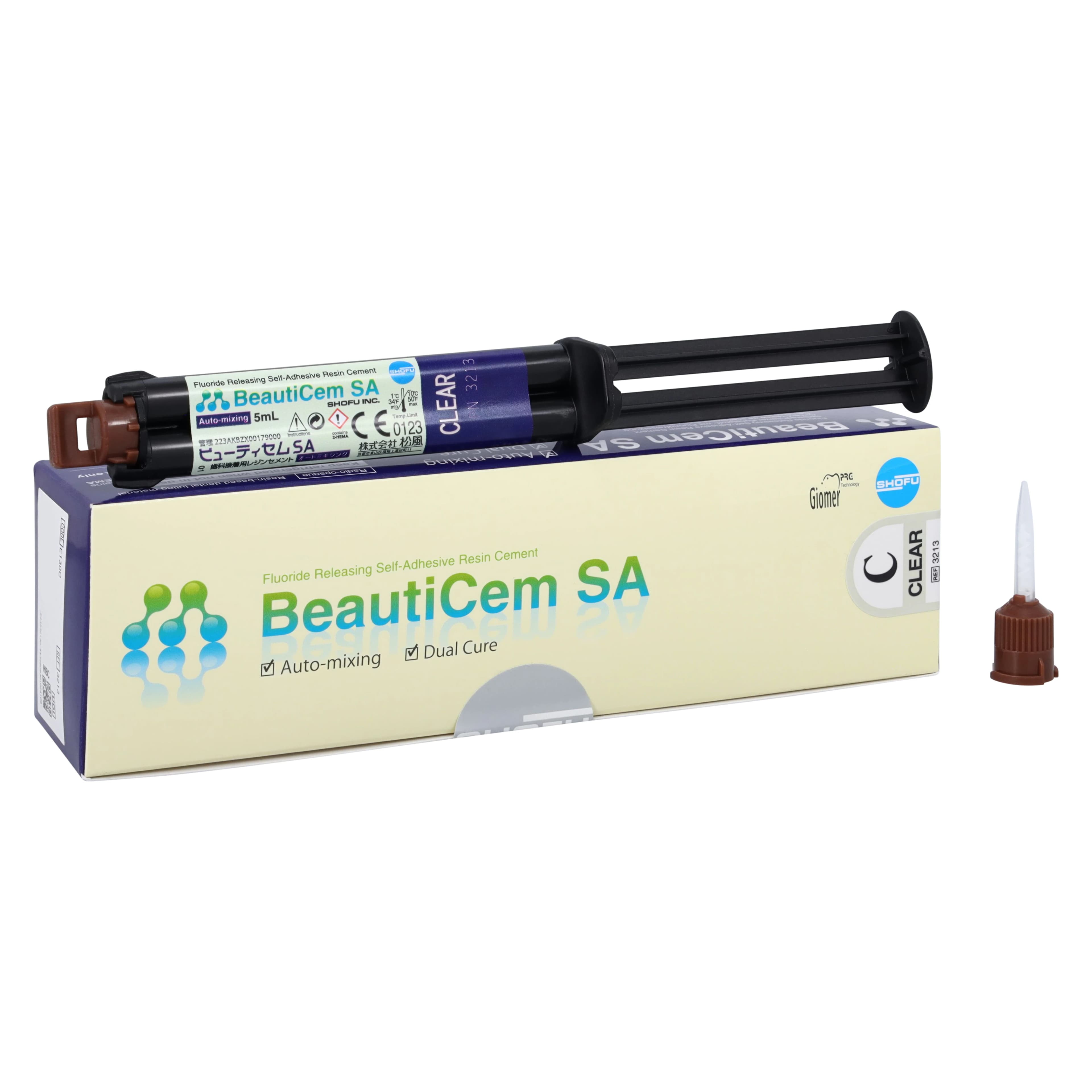 BeautiCem SA Self-Adhesive Dual-Cure Resin Cement, Automix Syringe Kit, 5 ml, Clear, 1/Pk, 3213 thumbnail 2