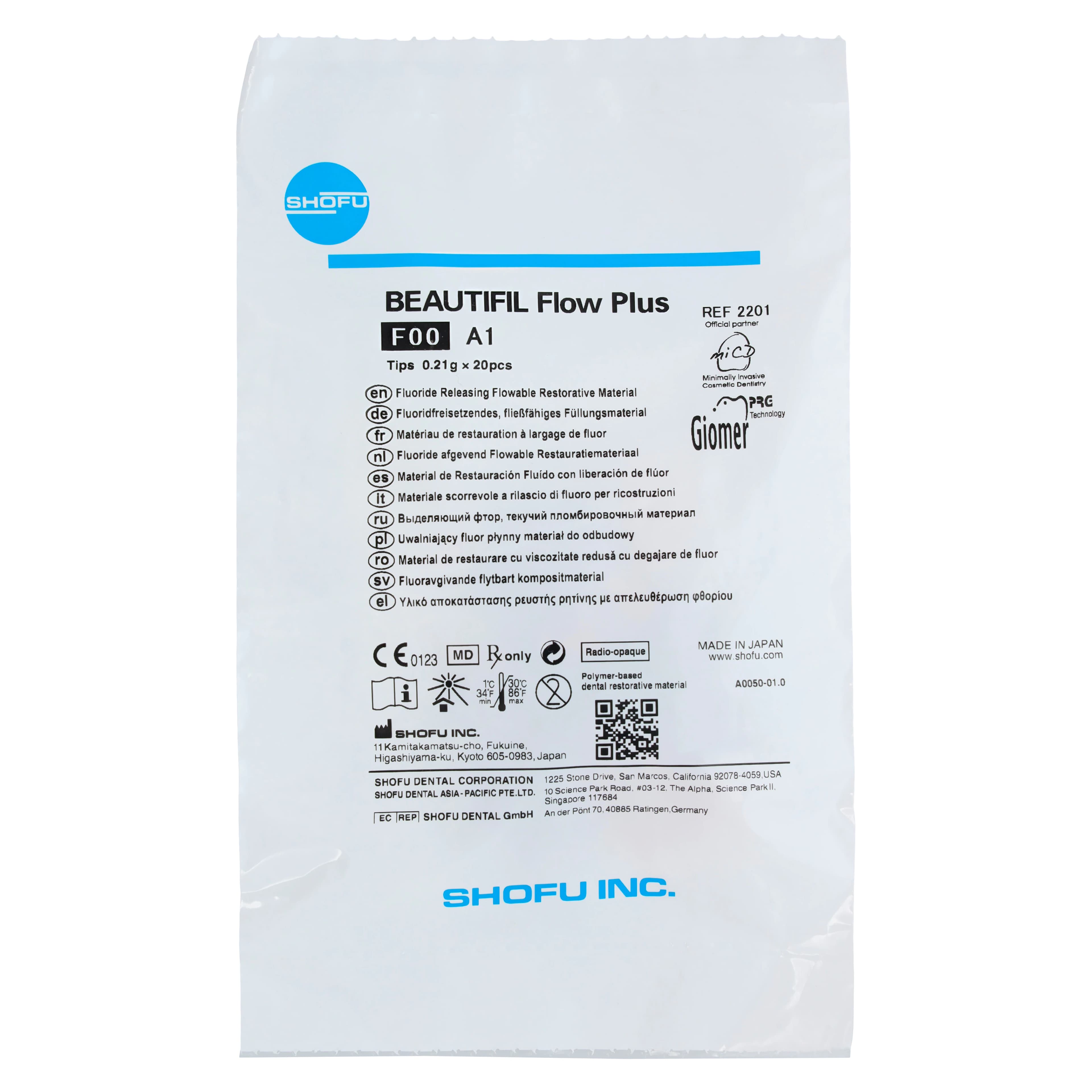 Beautifil Flow Plus Hybrid Composite, Light-Cure, Tips Refill, F00 Zero Flow, 0.21 g, A1, 20/Pk, 2201 thumbnail 2