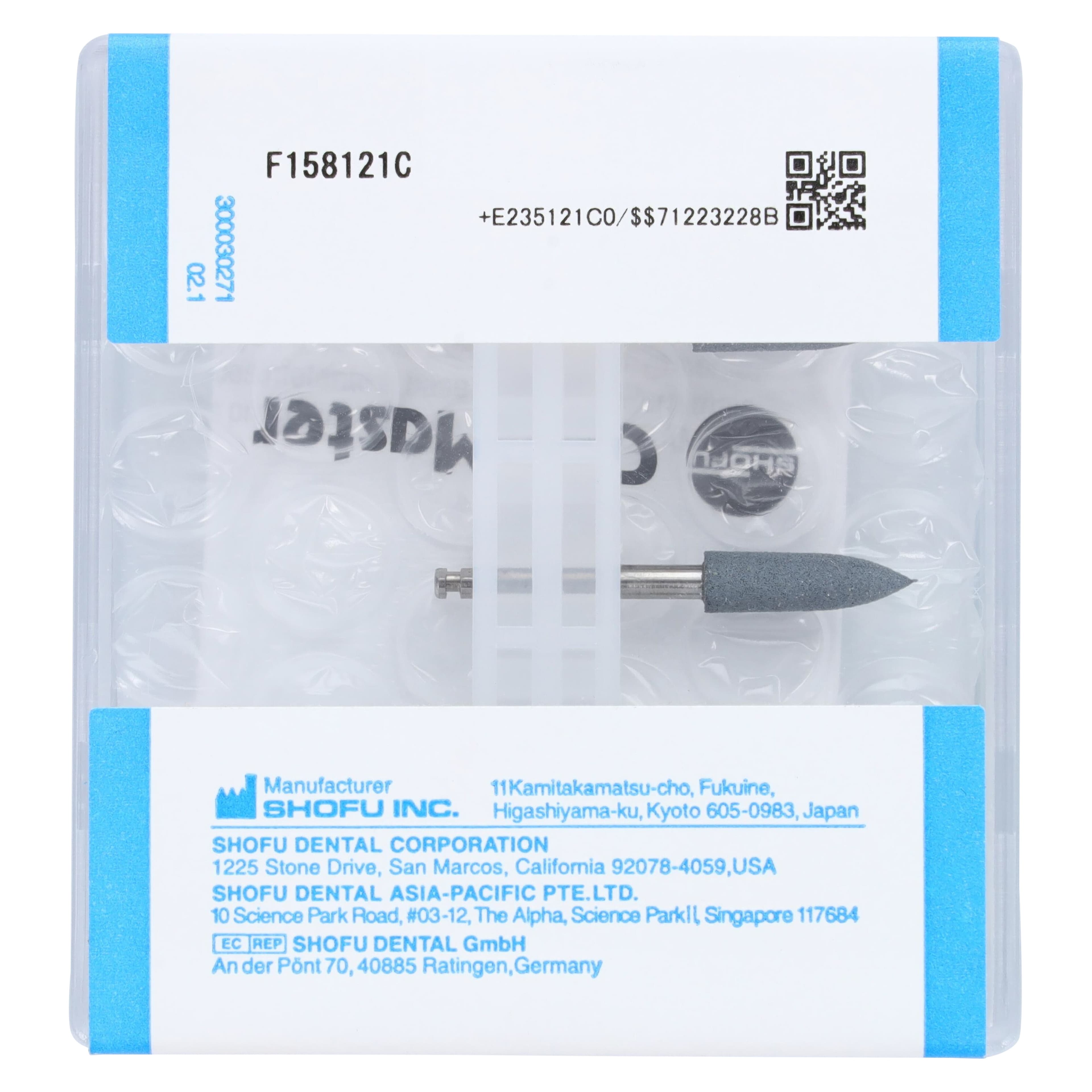 Shofu CeraMaster Coarse CA Bullet Diamond Polishers, #040 Coarse, Blue/White, 3/Pk, 121C thumbnail 2