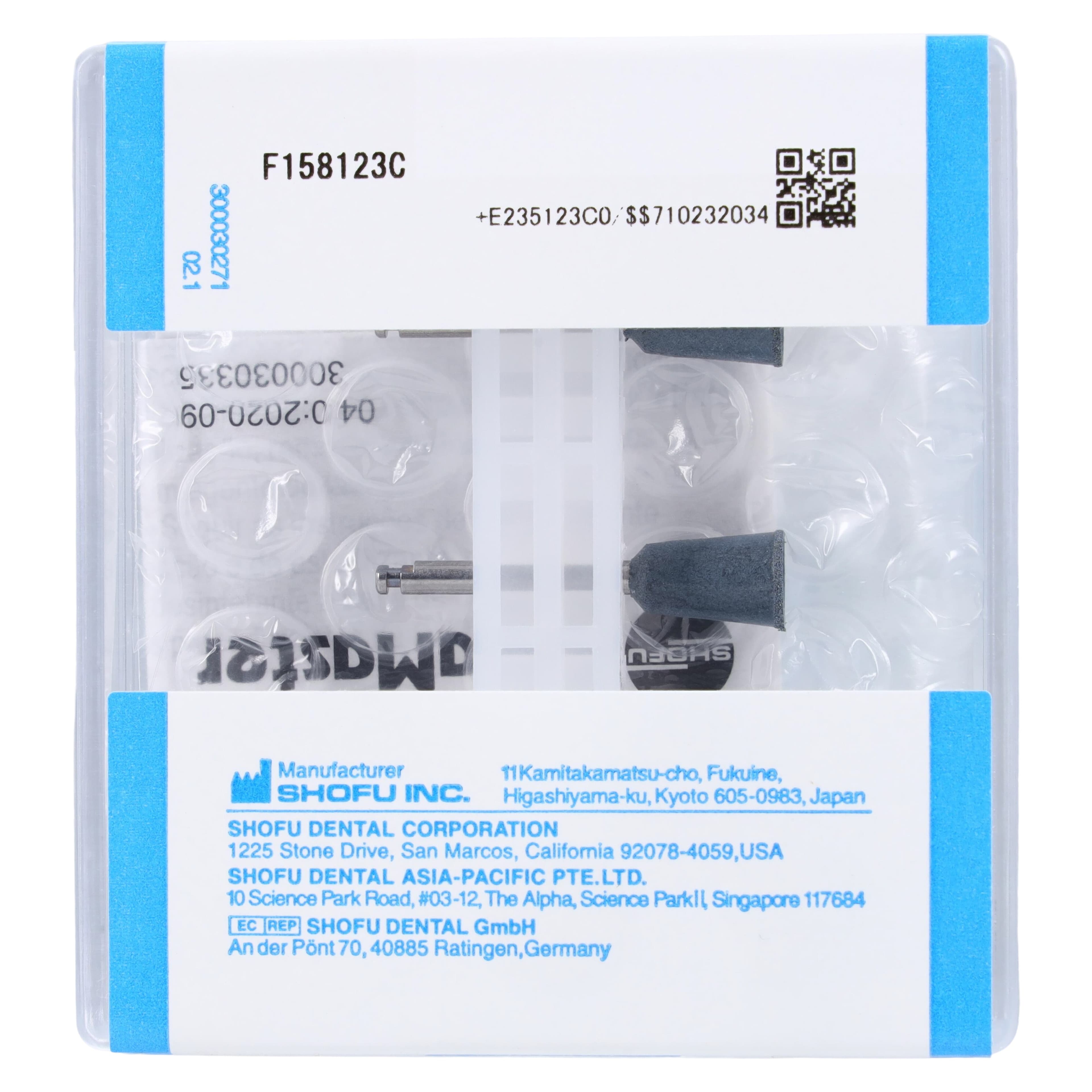 CeraMaster Coarse Diamond-Impregnated Polishing Cup, CA (Contra-Angle) Shank, ISO #090, Blue/White, 3/Pkg, 123C thumbnail 2