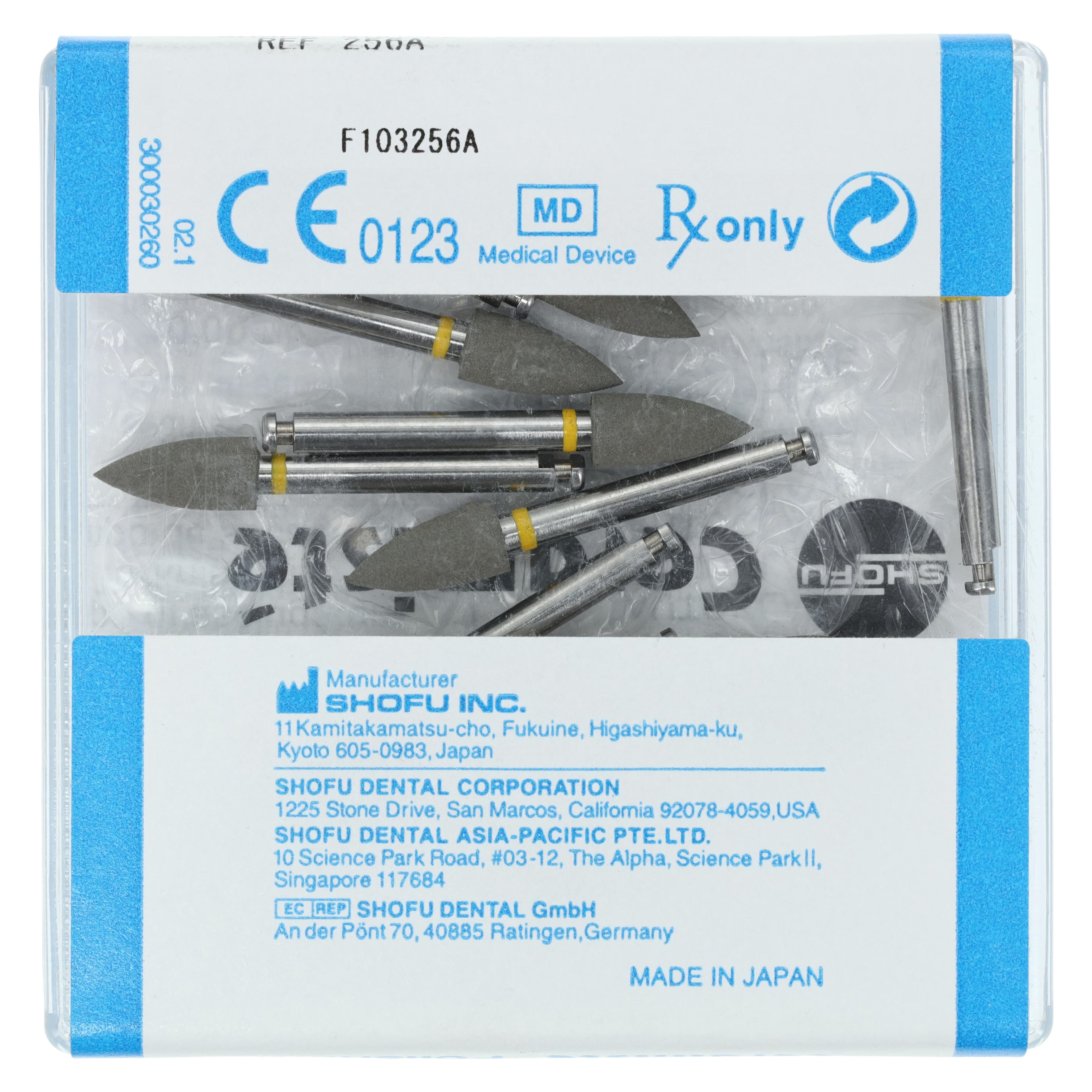 Shofu Ceramiste Ultra CA Midi-Point Polisher, Yellow Band, ISO #060, 12/Pk, 256A thumbnail 2