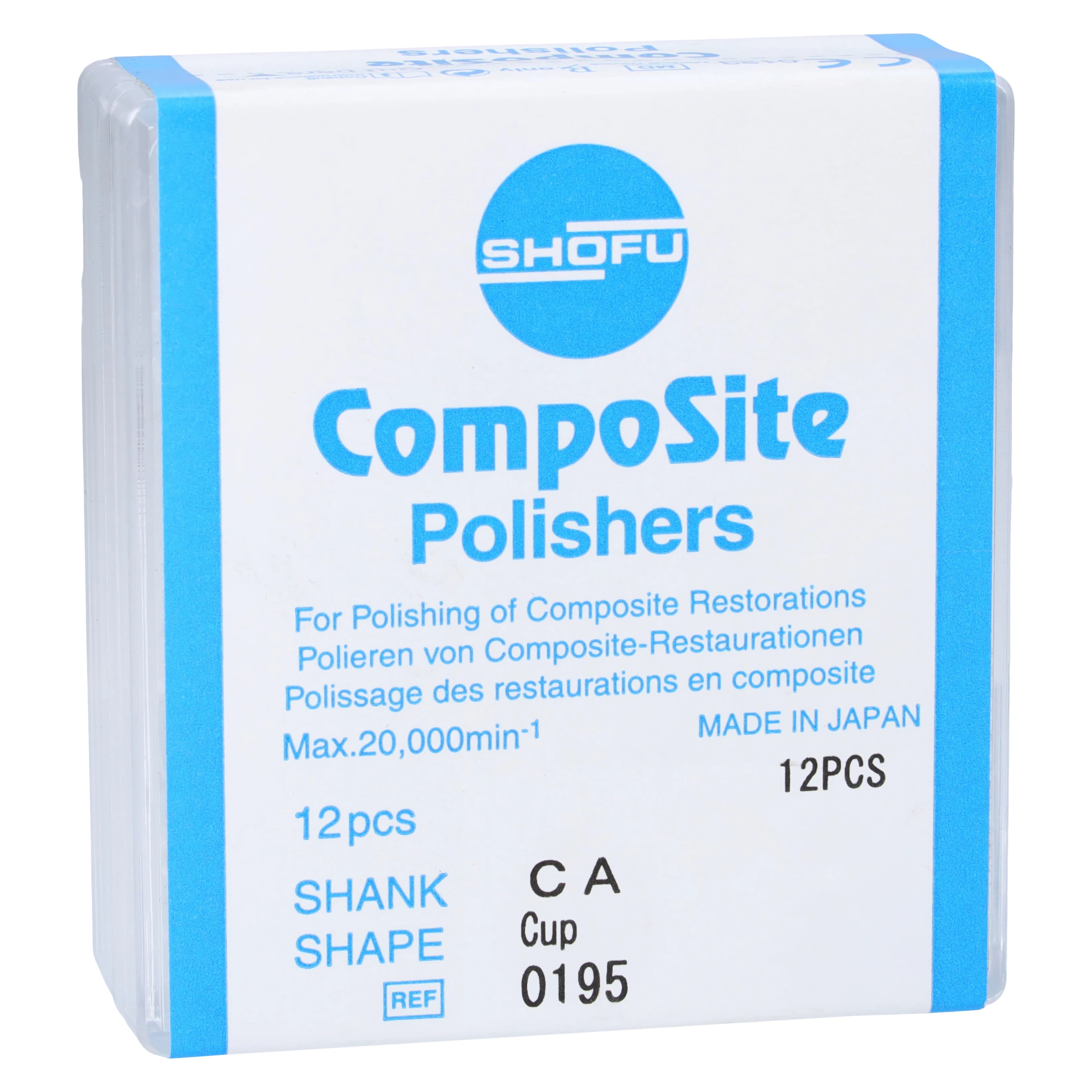 Shofu CompoSite Composite Polishers, CA/RA, Cup, #080 Regular, 12/Pk, 0195 - CompoSite Polishers, RA, Cup, # 080, Regular, 12/Pk, 0195 - Image 1