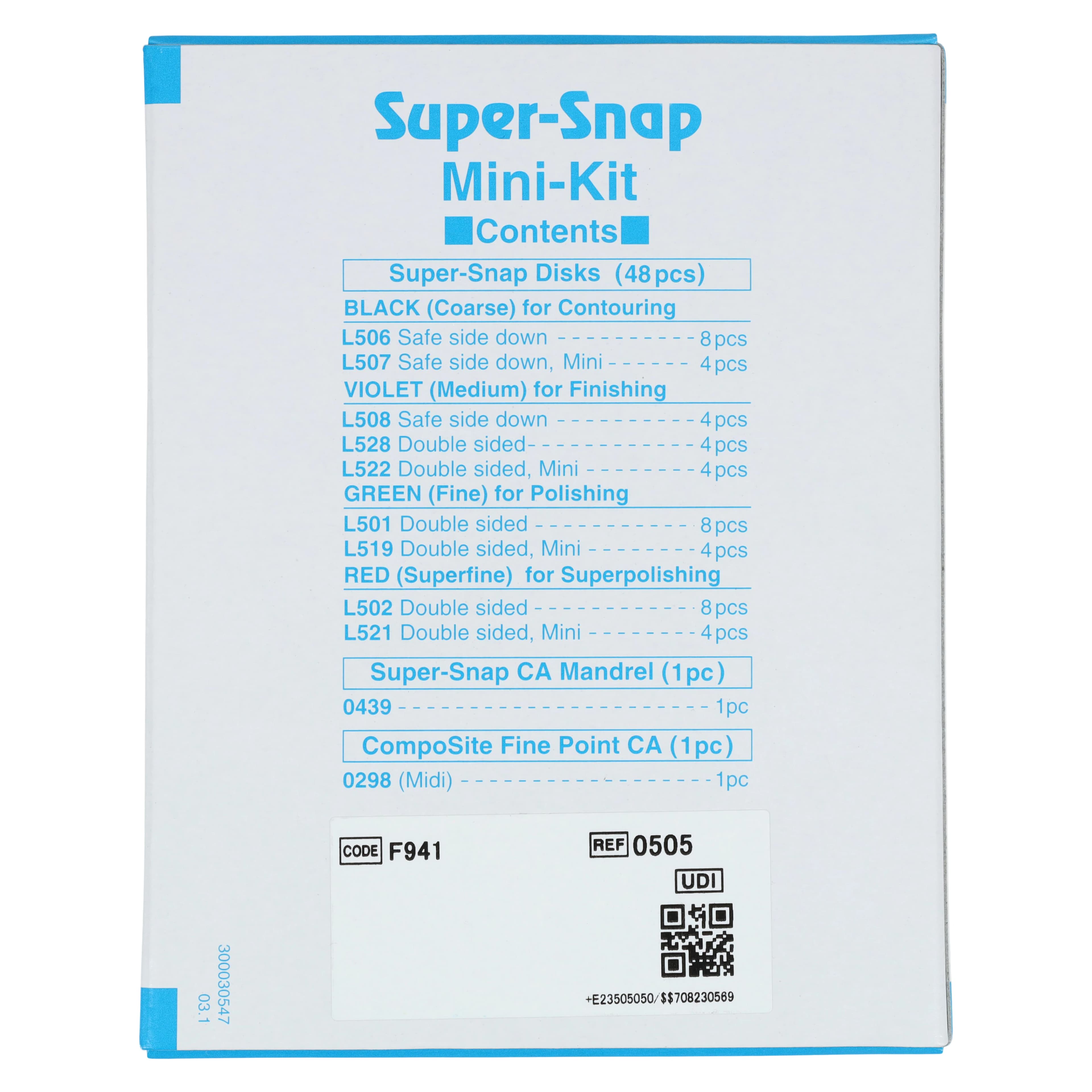 Super-Snap Buff Disk Mini Rainbow Technique Kit, CA Shank, Assorted, 32 Standard + 16 Mini Disks, 0505 thumbnail 5