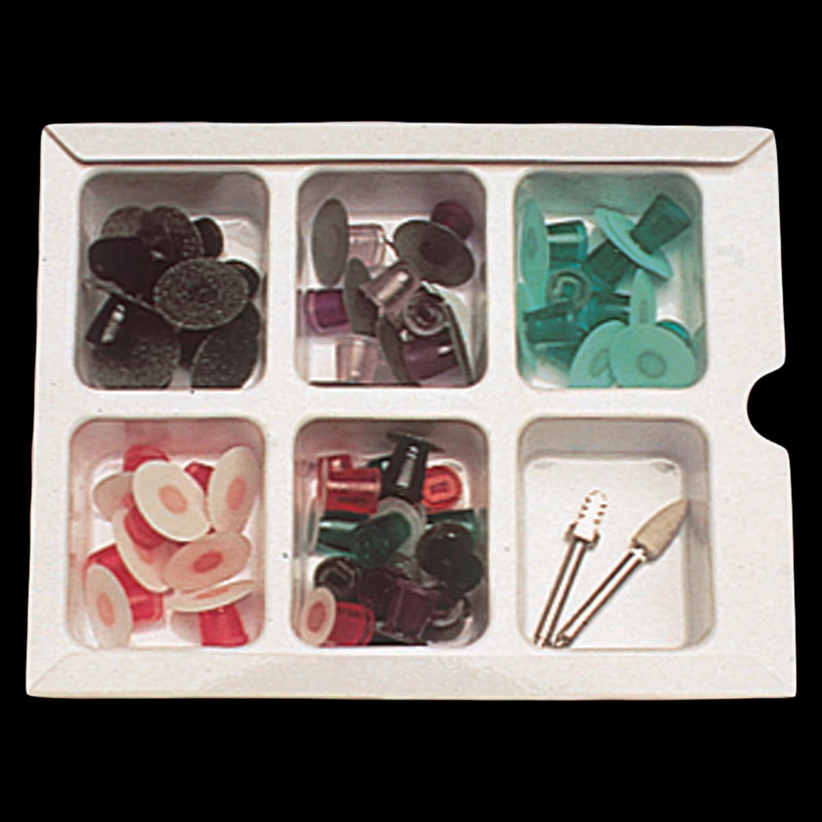 Super-Snap Buff Disk Mini Rainbow Technique Kit, CA Shank, Assorted, 32 Standard + 16 Mini Disks, 0505 thumbnail 2