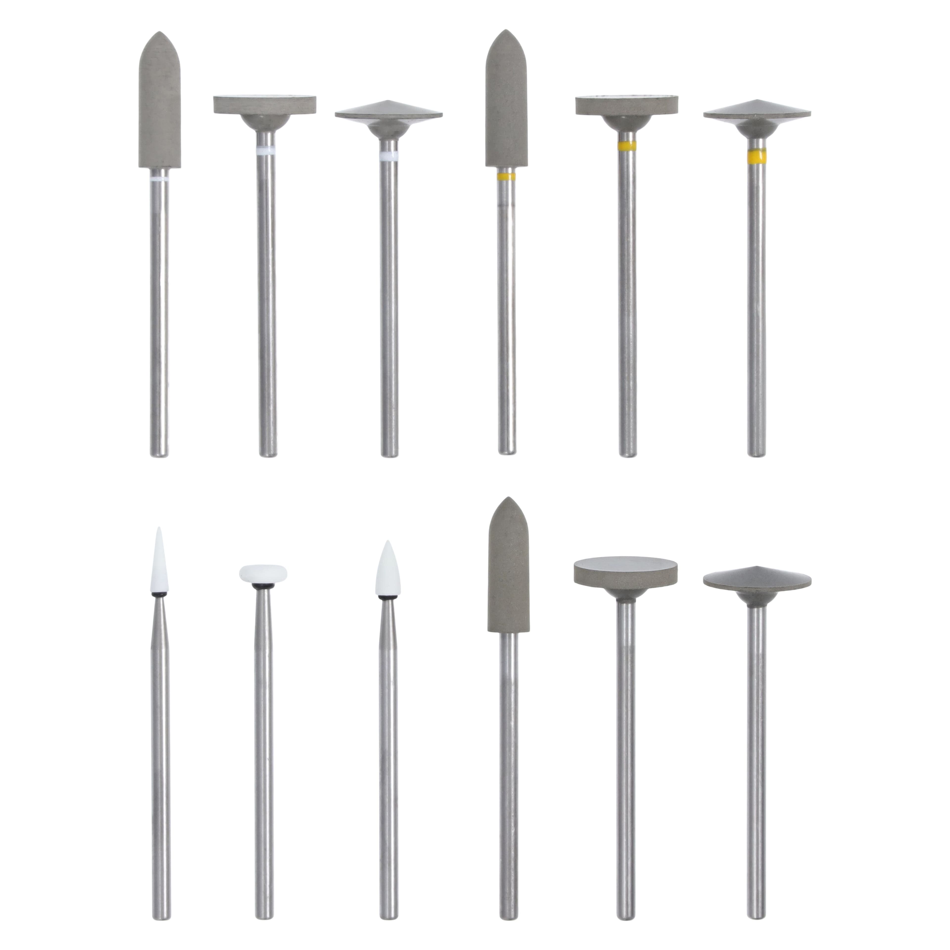 Shofu Porcelain Adjustment Classic Plastic Kit, HP Shank, Assorted, 3 Dura-White Stones & 9 CeraMisté Points, 1/Pk, 0301 thumbnail 2