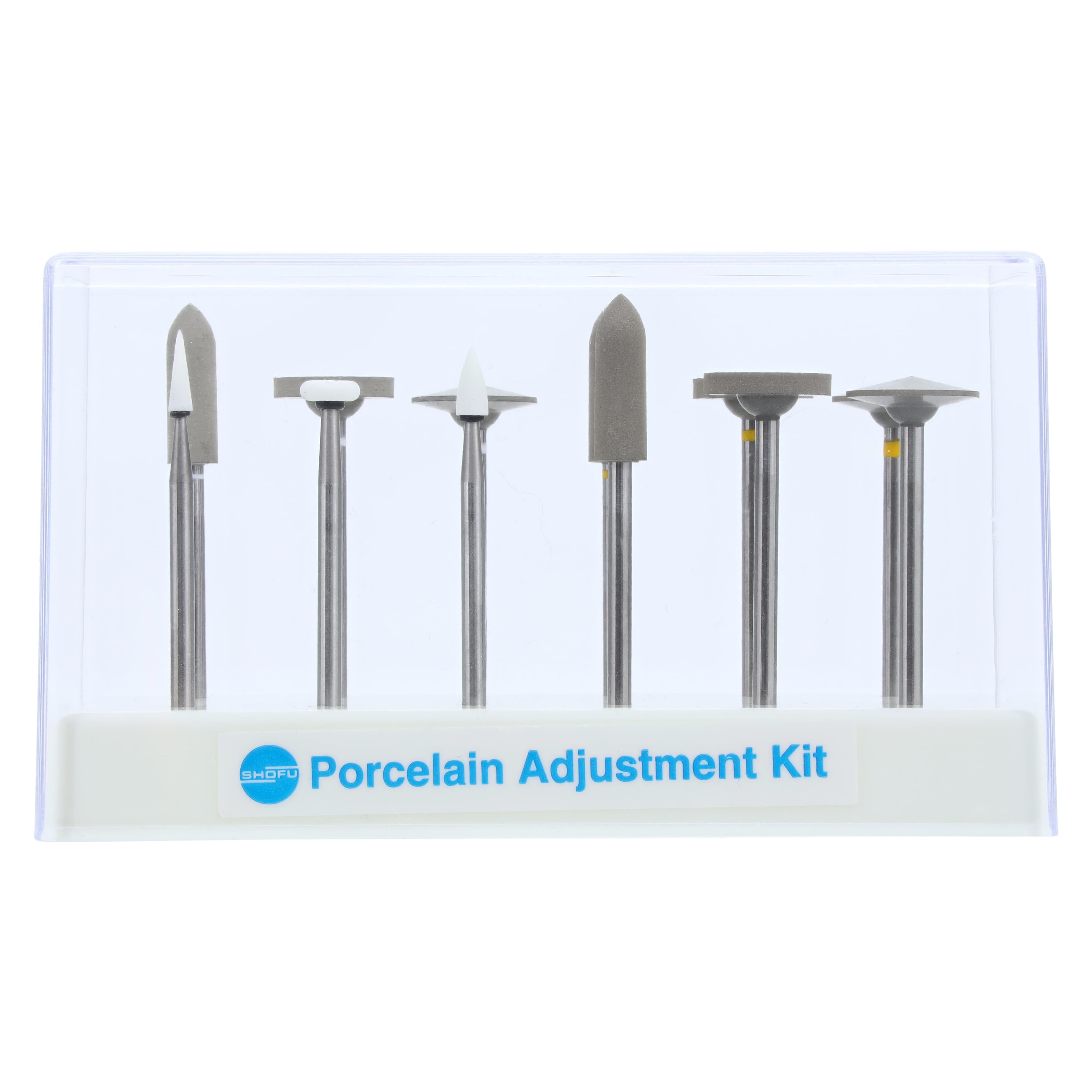 Shofu Porcelain Adjustment Classic Plastic Kit, HP Shank, Assorted, 3 Dura-White Stones & 9 CeraMisté Points, 1/Pk, 0301 thumbnail 4