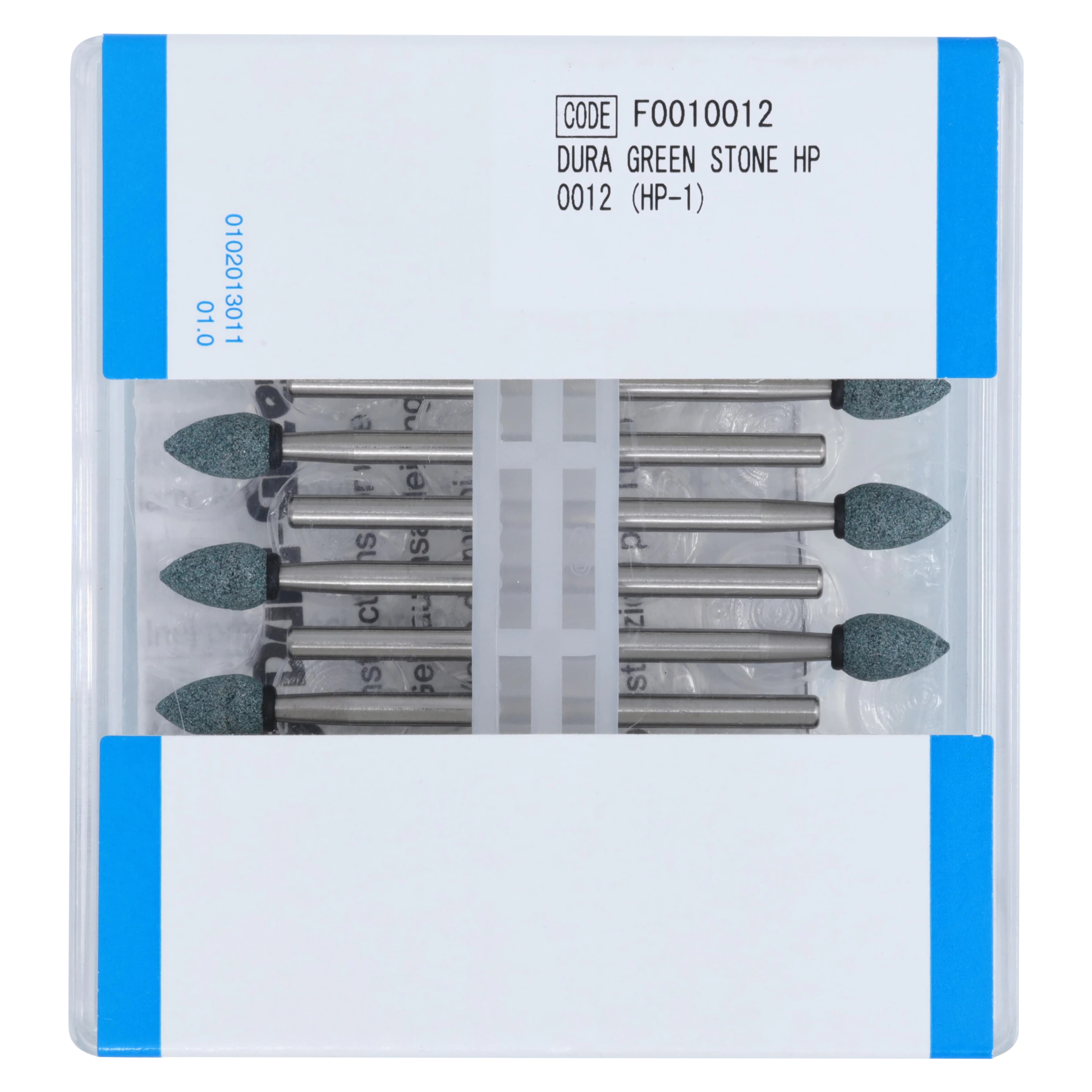 Shofu Dura-Green Stones, HP (Straight Handpiece), Flame FL4, ISO #045, Green, 12/Pk, 0012 thumbnail 2