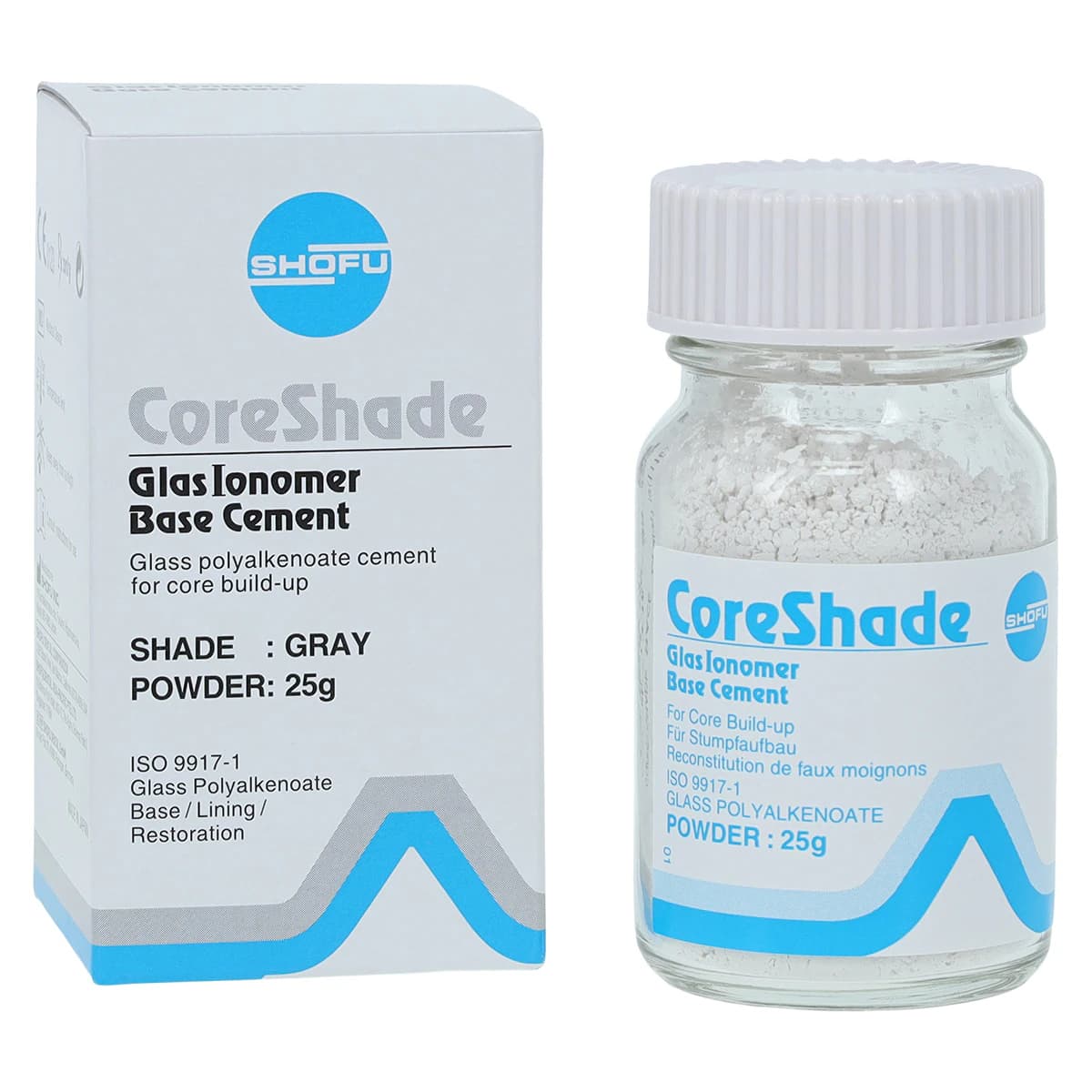 CoreShade GlasIonomer Base Cement, Powder Only, Gray, 25 g, 1116 thumbnail 2