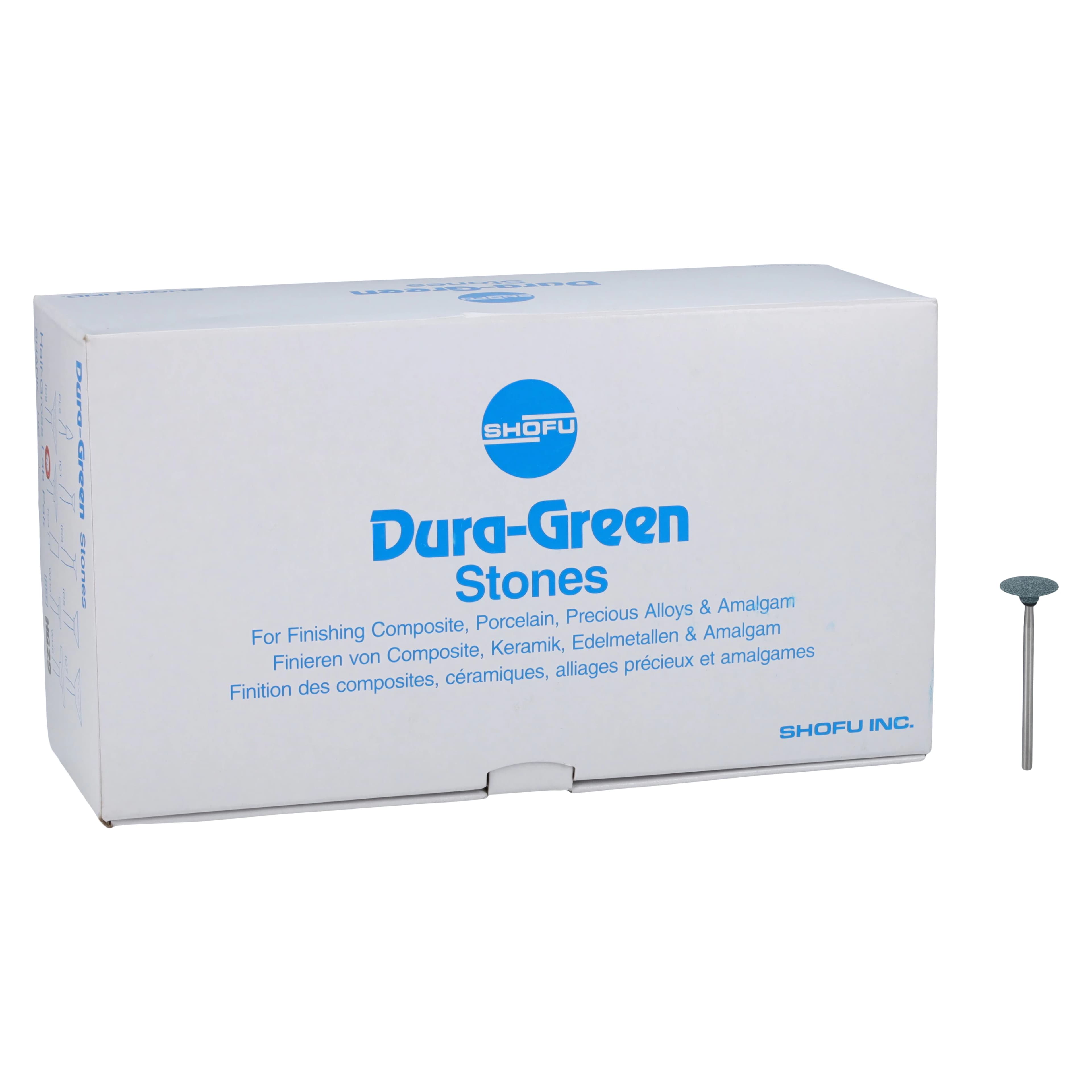 Shofu Dura-Green Stones, HP (Handpiece), Knife Edge KN7, ISO #125, Silicon Carbide, 72/Pk - Dura-Green Stones - HP Bulk-Pack - KN7 - Image 1