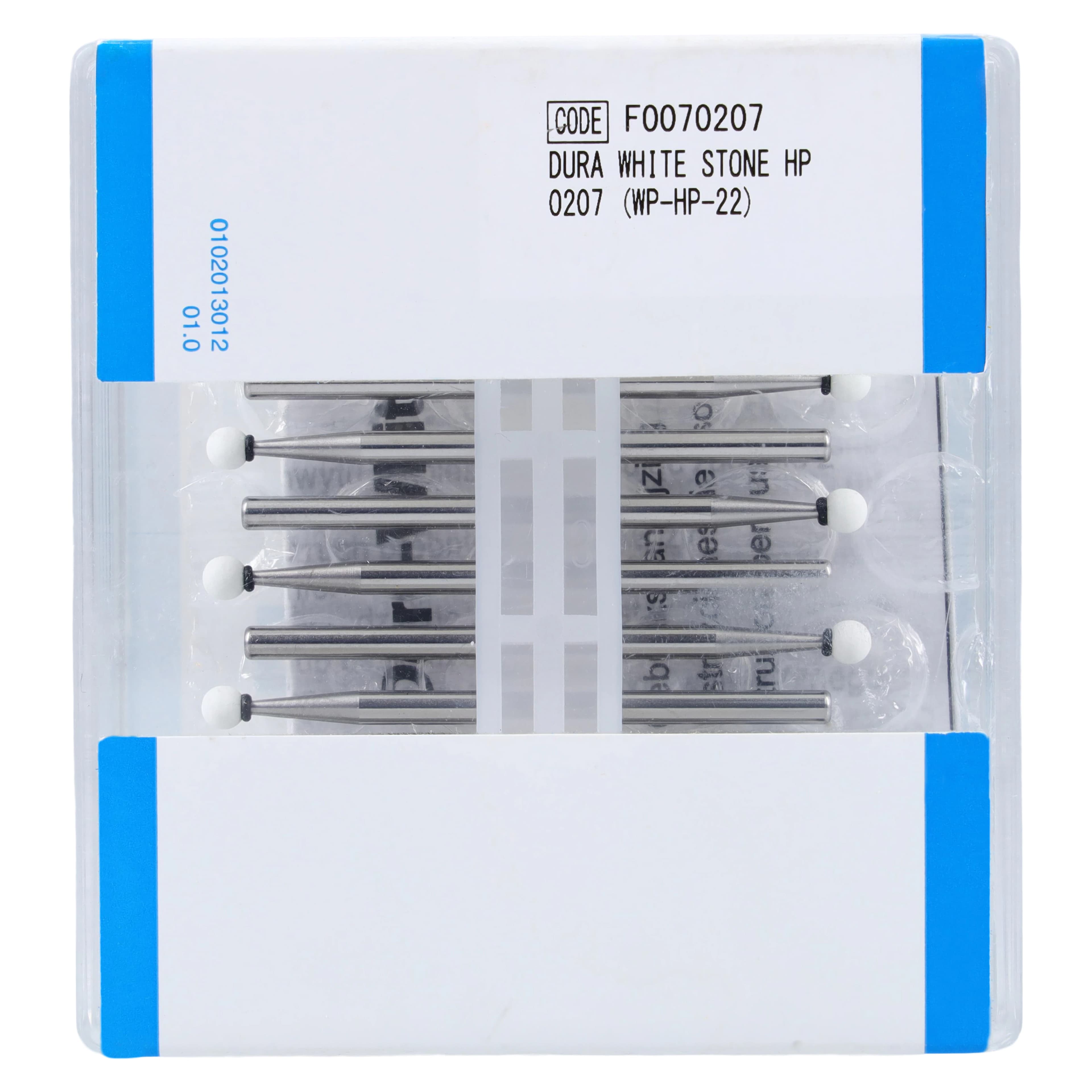 Shofu Dura-White Stones, HP (Straight Handpiece), RD1 Round, White, Aluminum Oxide, 12/Pkg, 0207 thumbnail 2